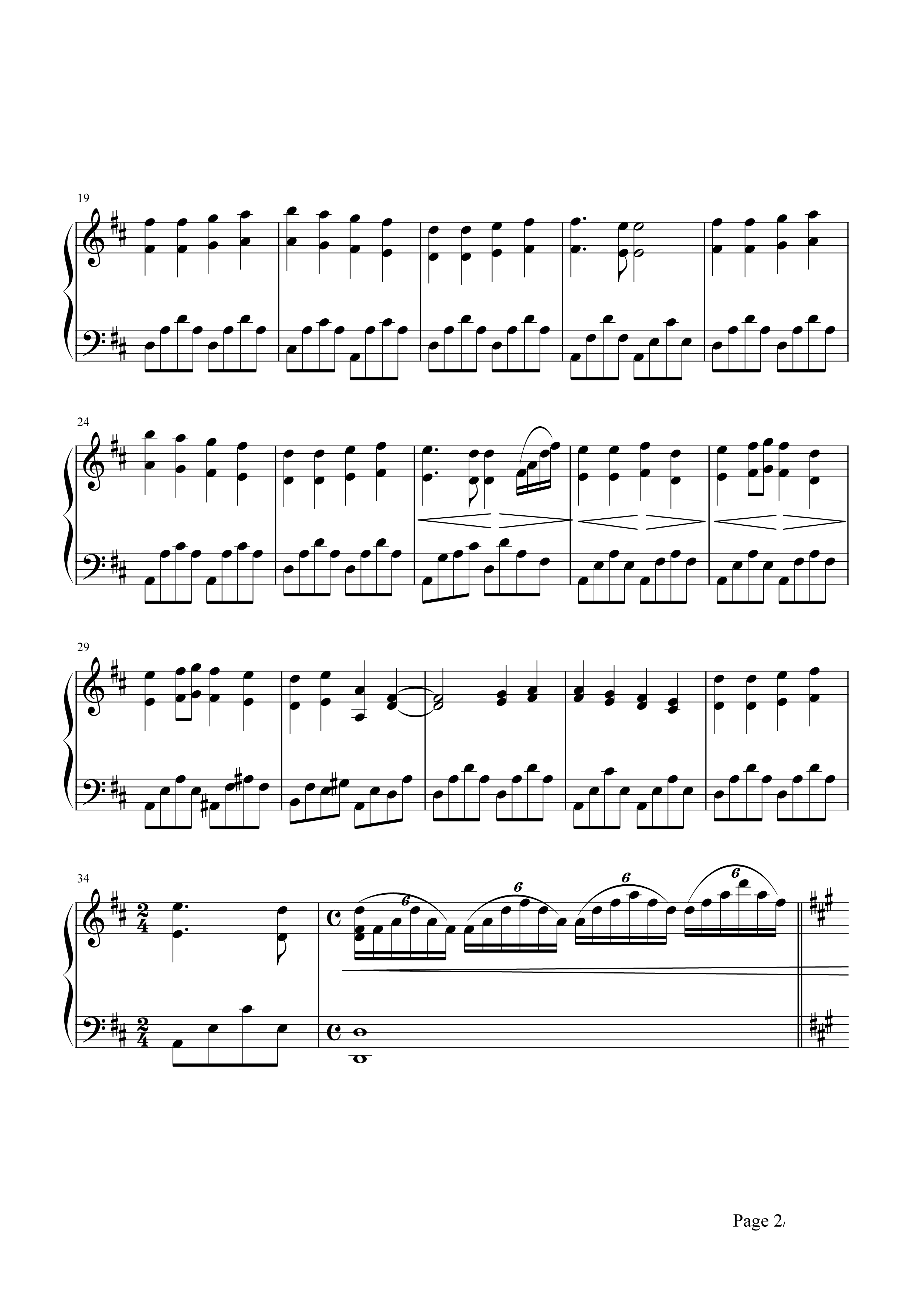 欢乐颂钢琴谱-贝多芬-在自由与渴望中迸发2