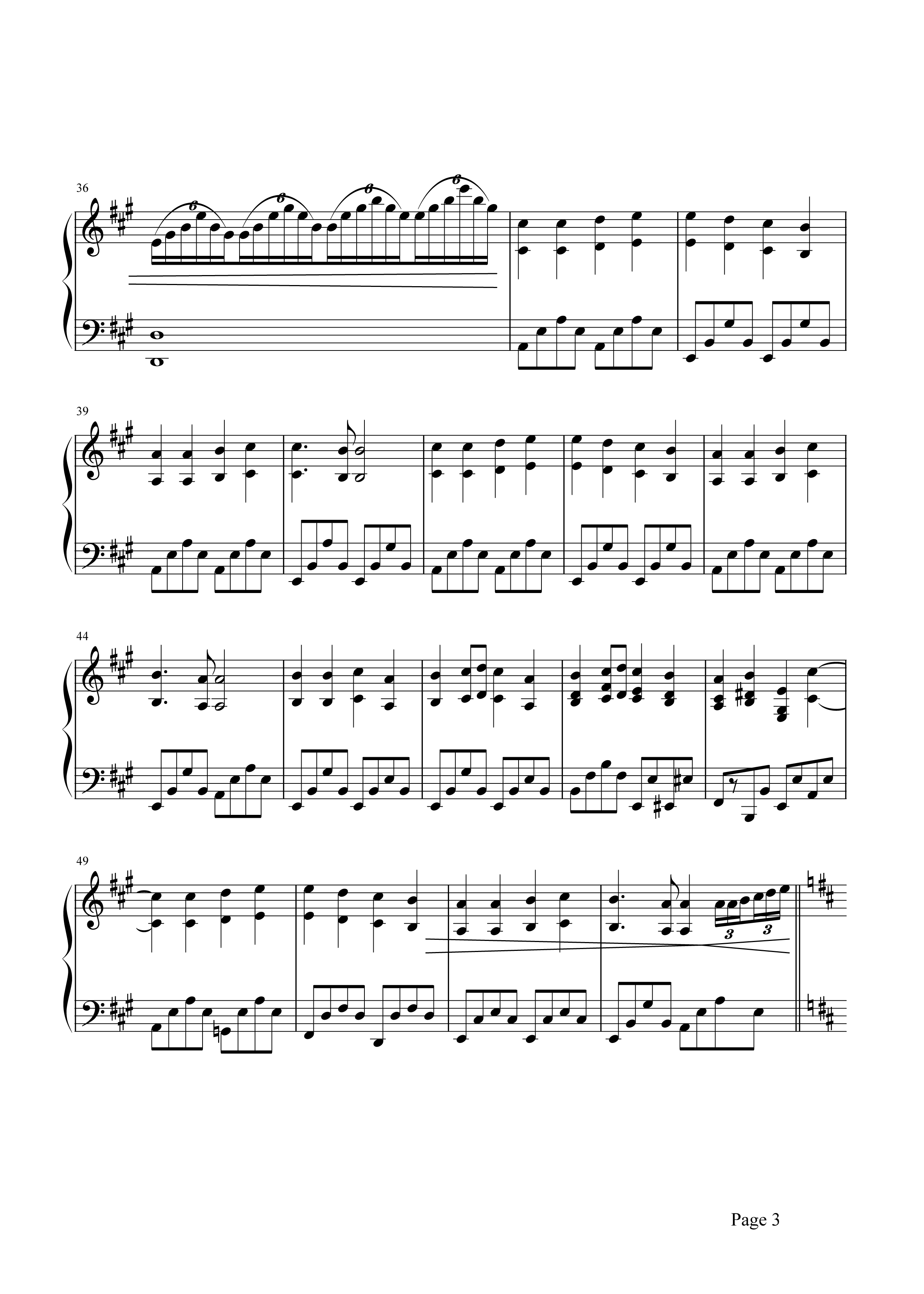 欢乐颂钢琴谱-贝多芬-在自由与渴望中迸发3
