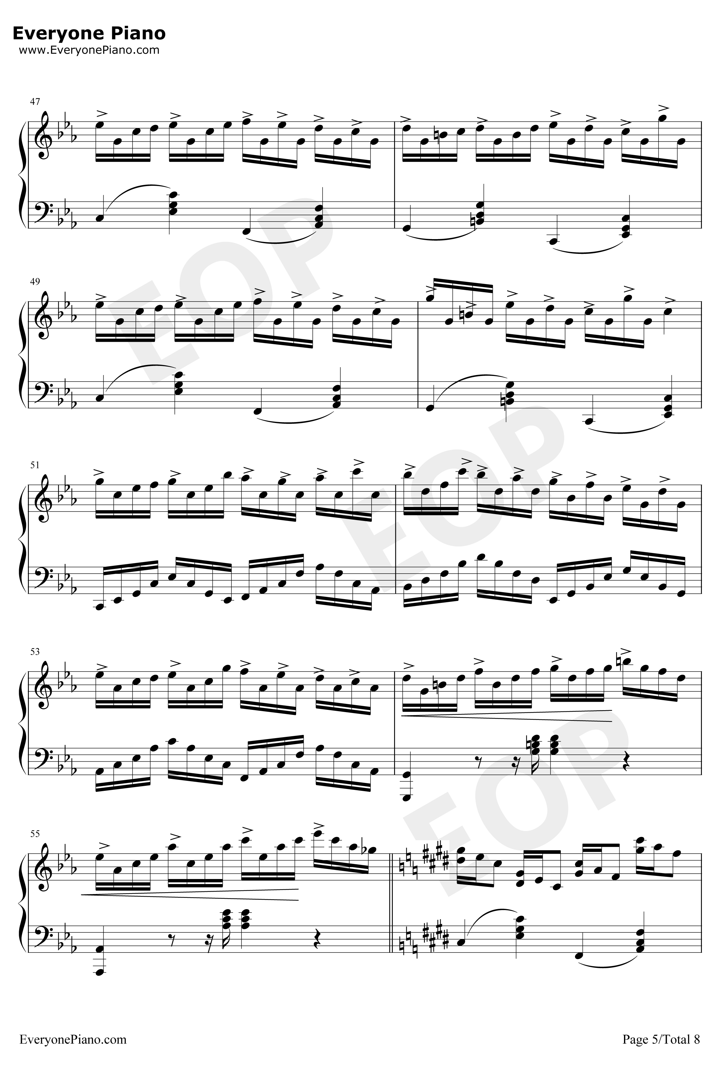 克罗地亚狂想曲钢琴谱-完美版-马克西姆5