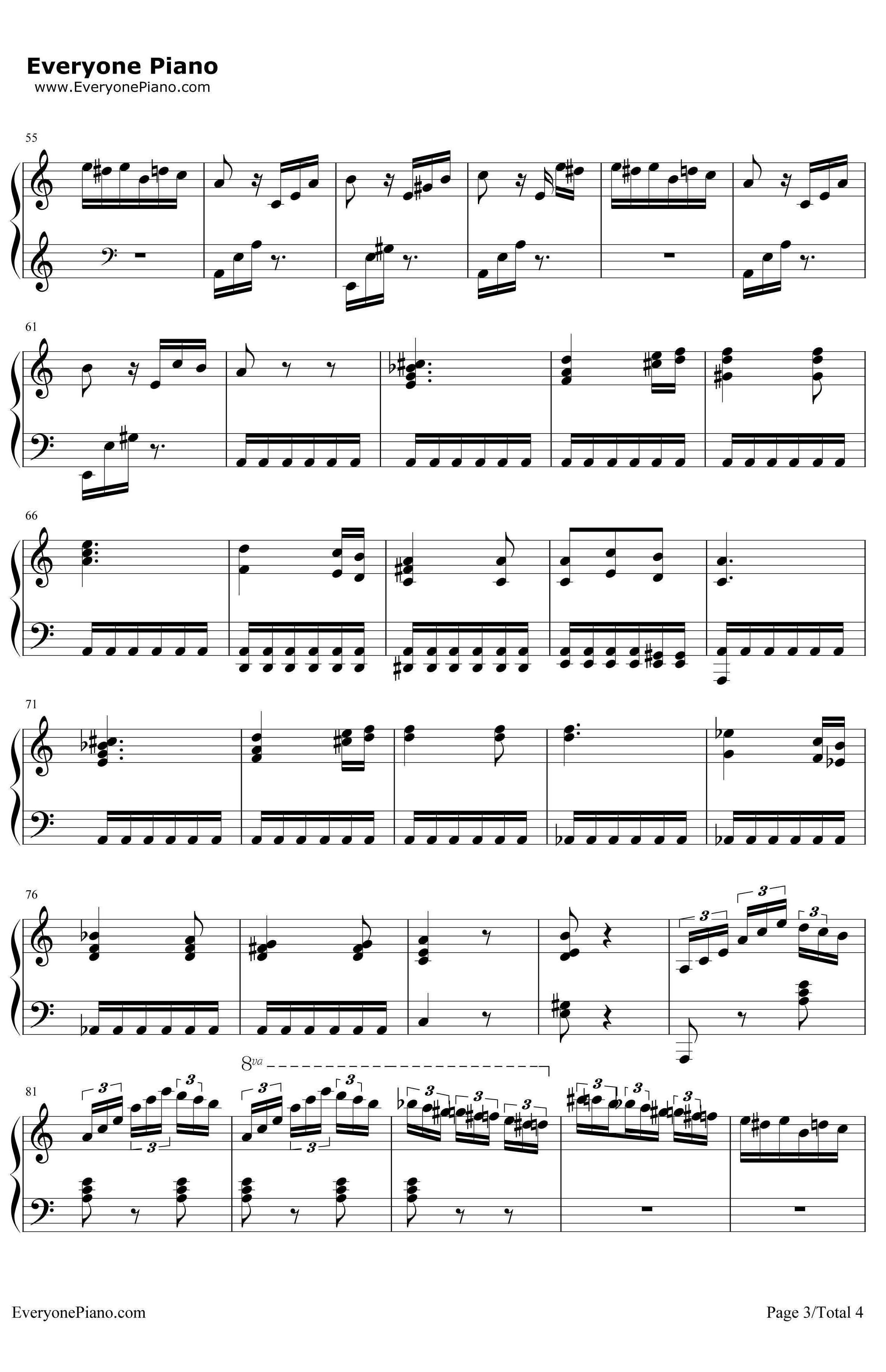 致爱丽丝钢琴谱-贝多芬3