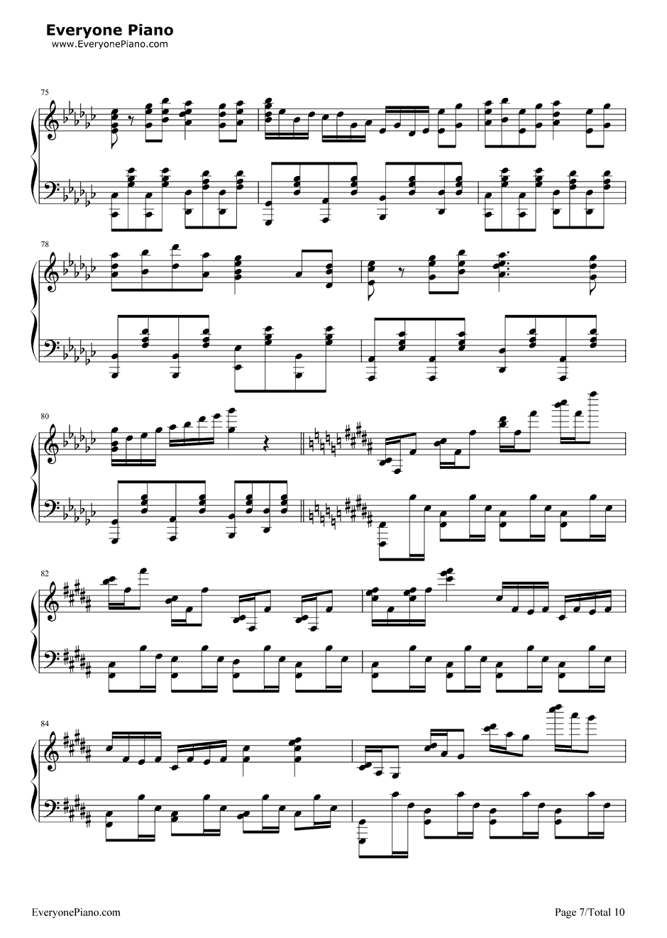 白金ディスコ钢琴谱-阿良良木月火（井口裕香）-白金Disco-伪物语OP37