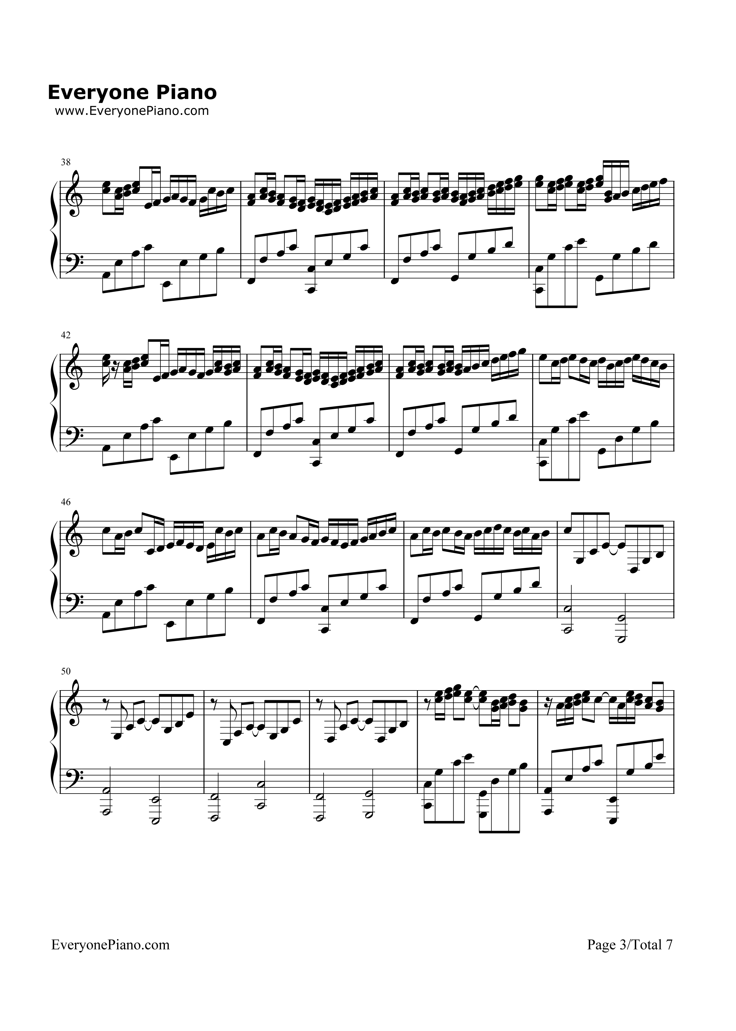 c大调卡农钢琴谱-帕赫贝尔3