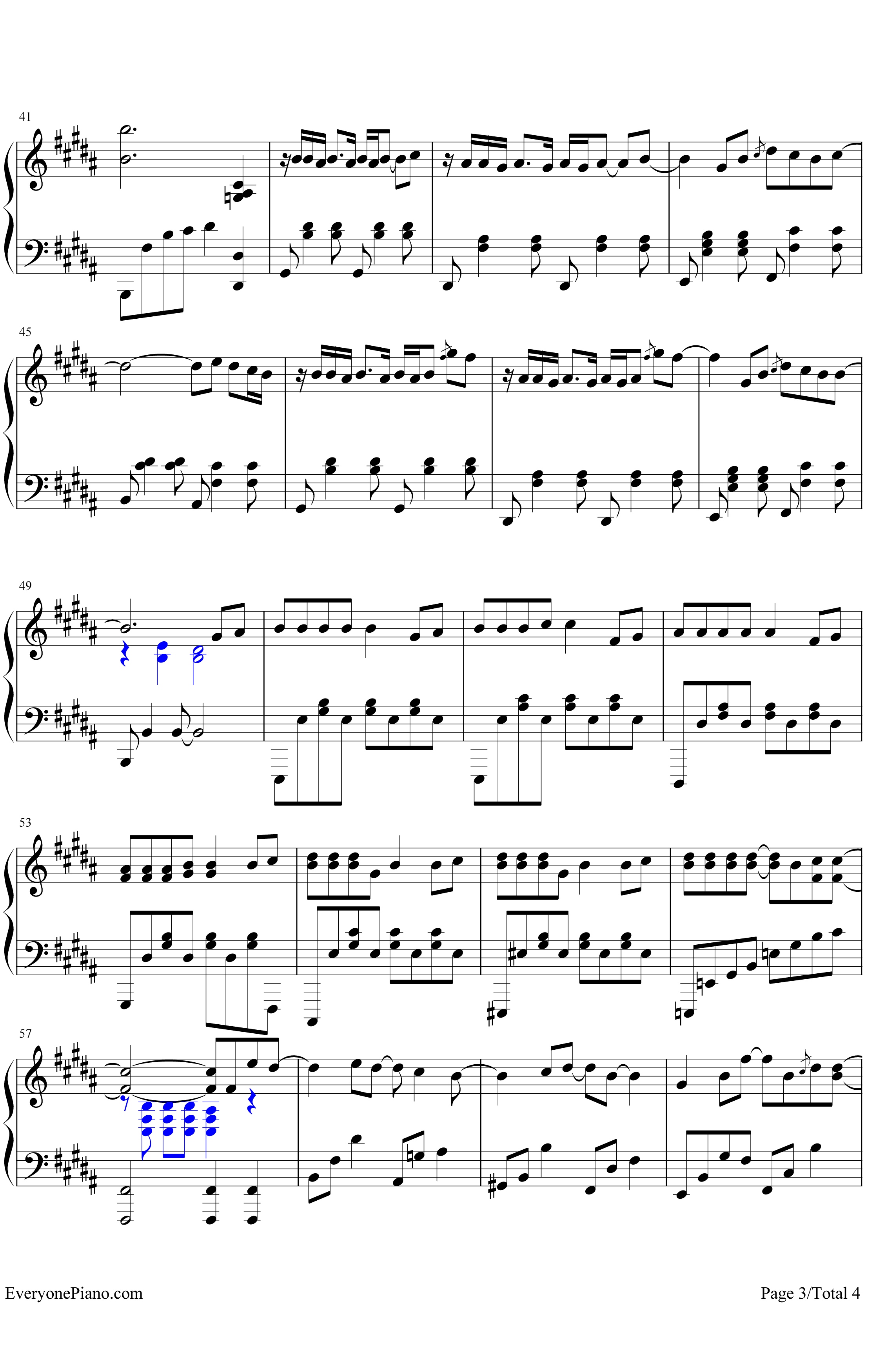 告白气球钢琴谱-周杰伦-完美演奏版3