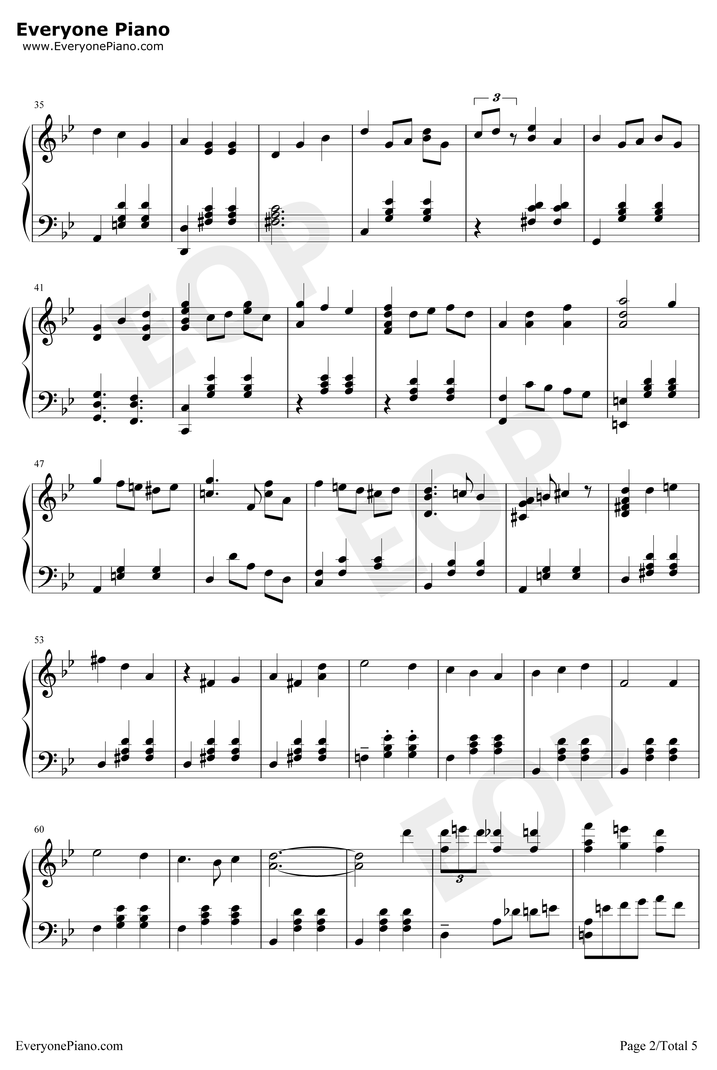 人生的旋转木马钢琴谱-久石让-完整版-Merry-Go-RoundofLife2