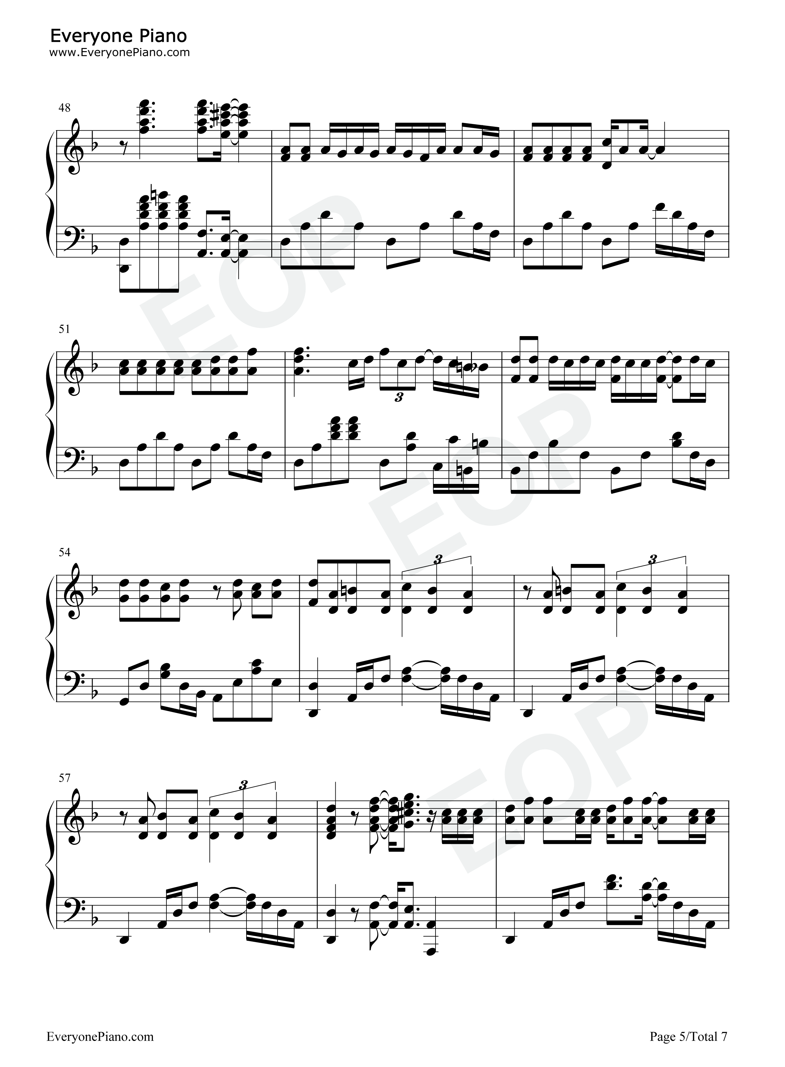 印地安老斑鸠钢琴谱-周杰伦5