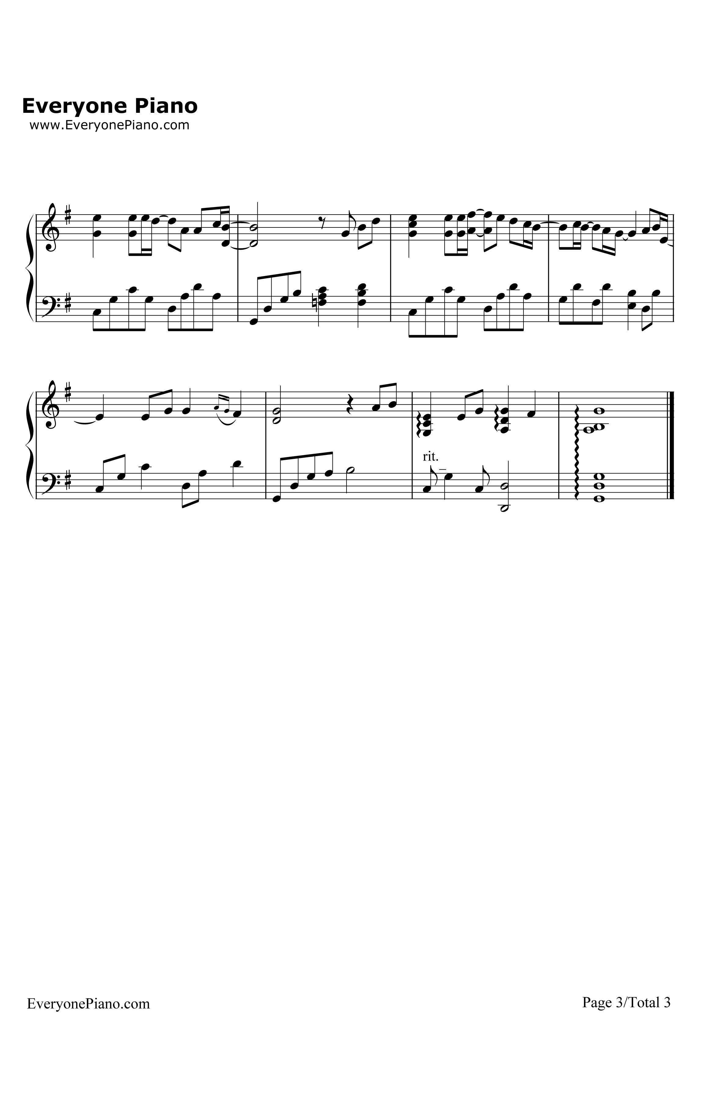 童话钢琴谱-光良3