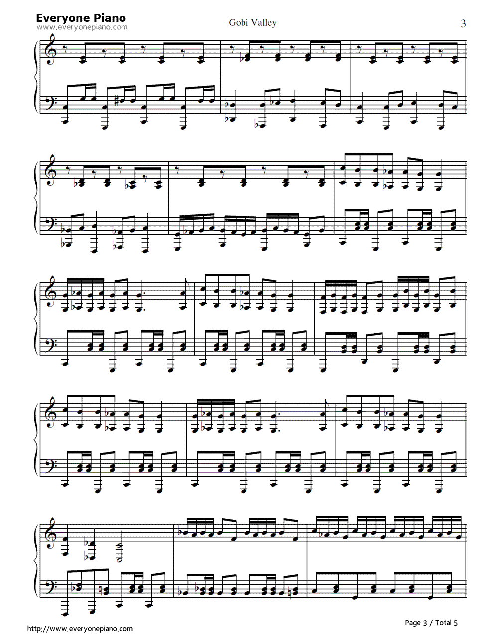 Gobi's Valley钢琴谱-Banjo-Kazooie3