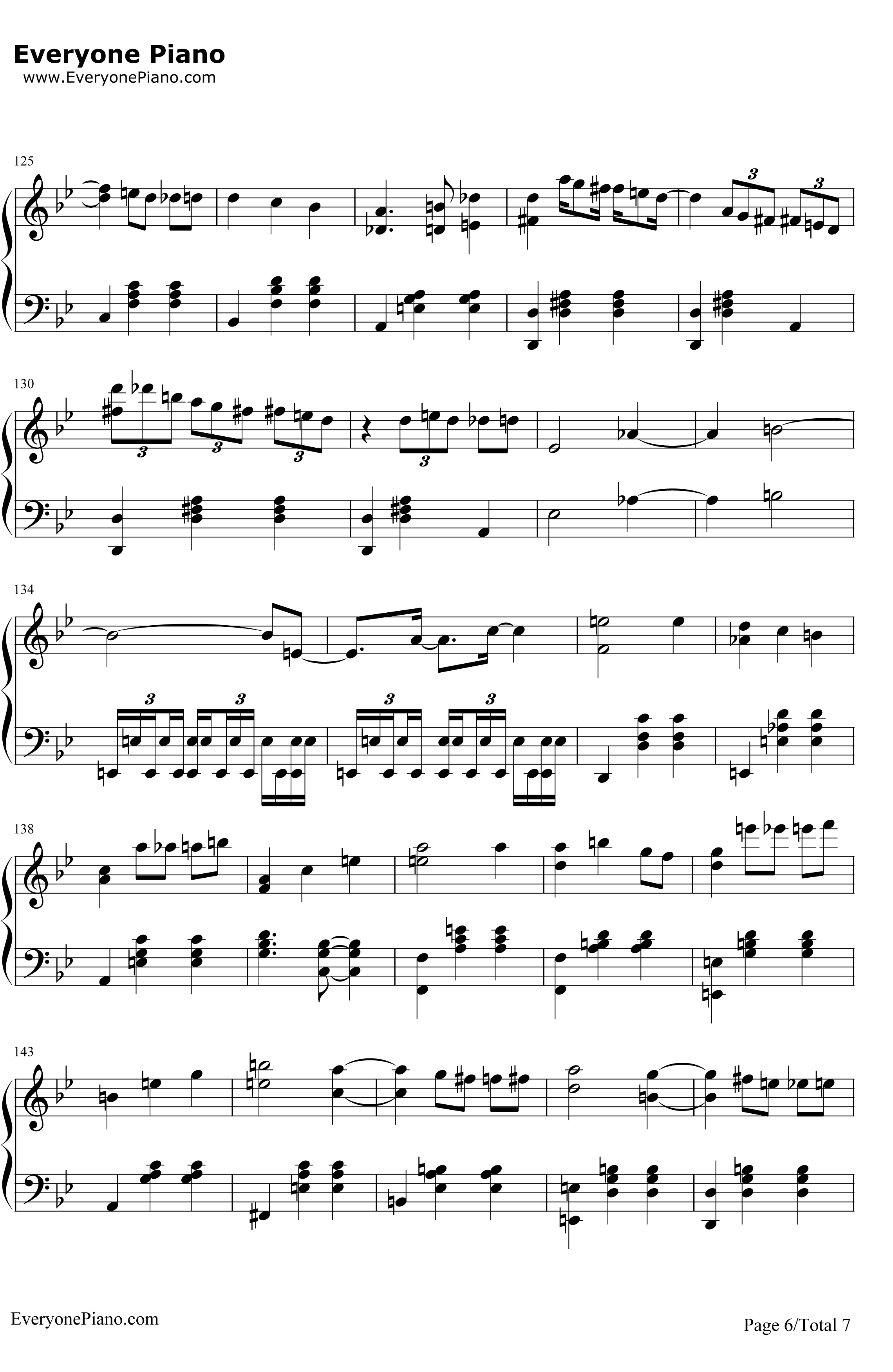 人生的旋转木马钢琴谱-久石让宫崎骏-哈尔的移动城堡主题曲6