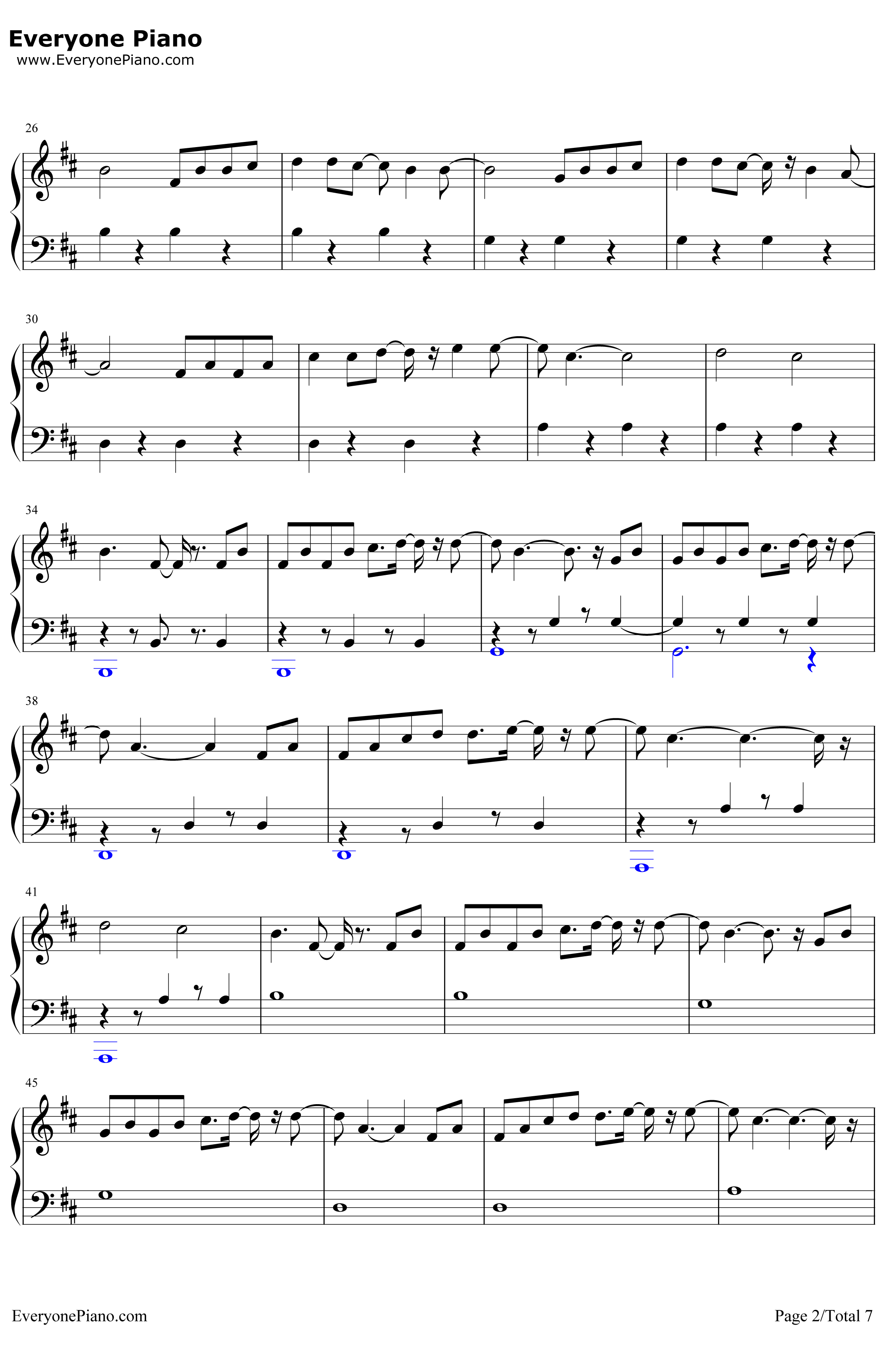 Despacito简单版钢琴谱 -LuisFonsi2