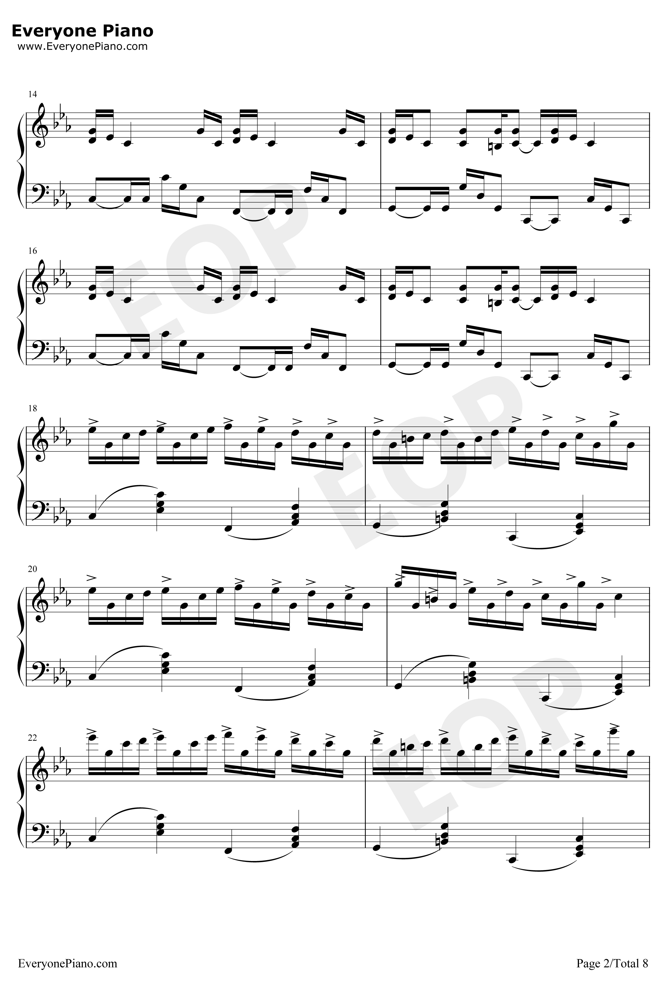 克罗地亚狂想曲钢琴谱-完美版-马克西姆2