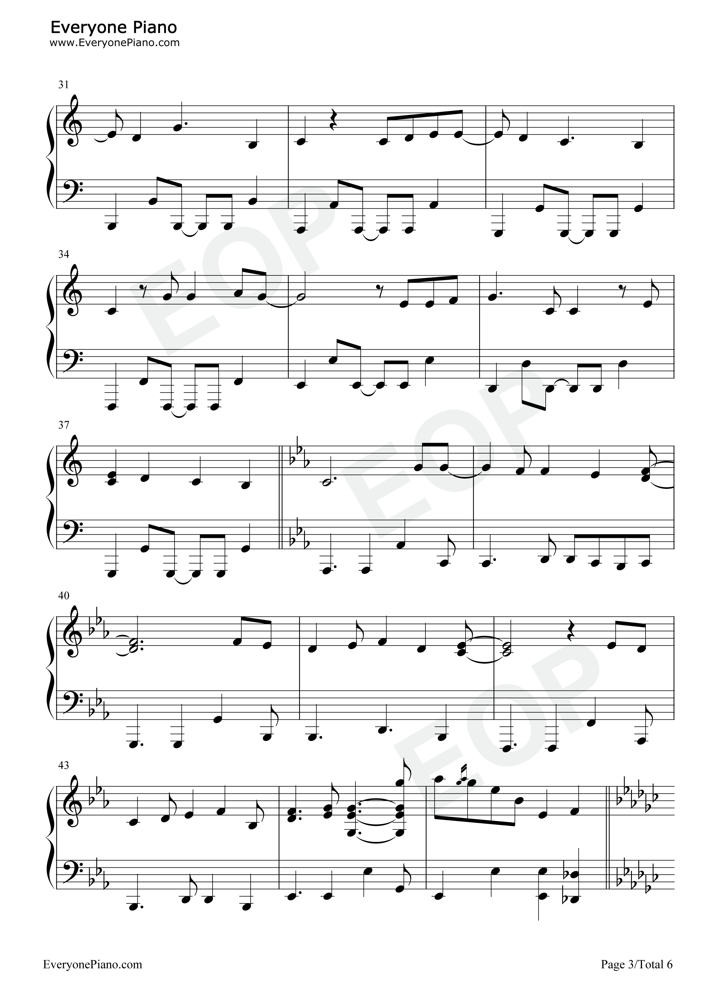 ユメノトビラ钢琴谱-μ's3