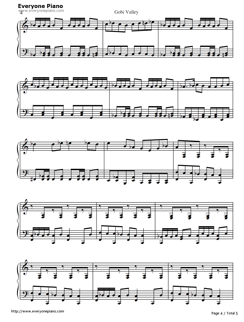 Gobi's Valley钢琴谱-Banjo-Kazooie4