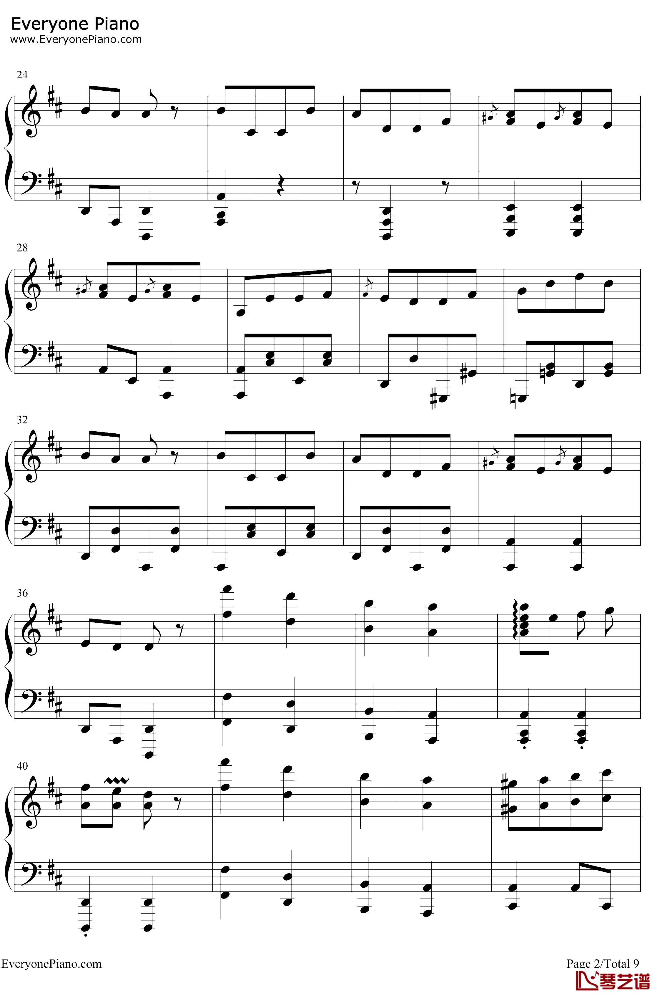 康康舞曲钢琴谱-雅克·奥芬巴赫-触手猴版-天堂与地狱序曲-地狱中的奥菲欧序曲2