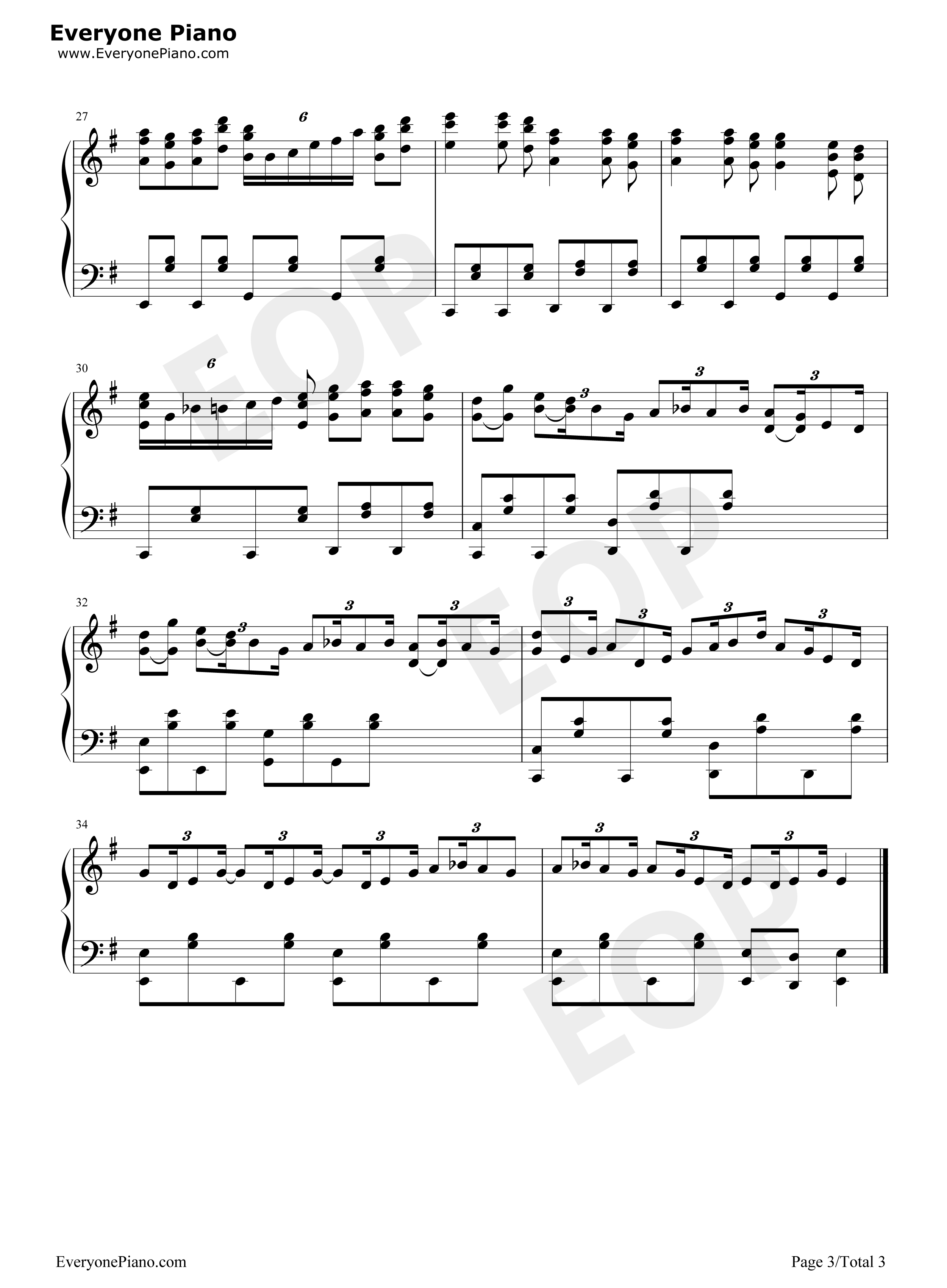 アンノウンワールド钢琴谱-Schrödinger's Cat コトリンゴ3