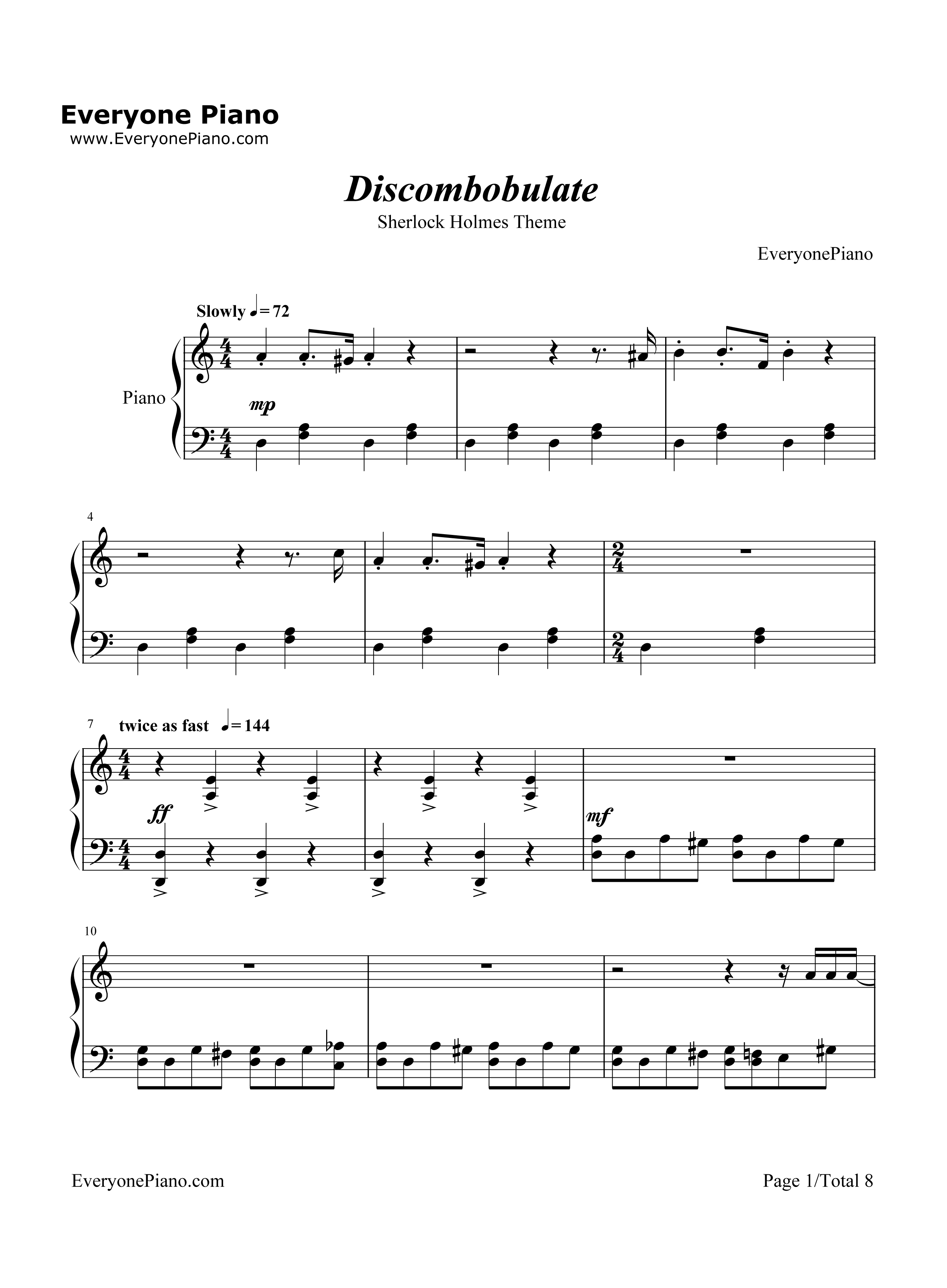 Discombobulate钢琴谱-Hans Zimmer1