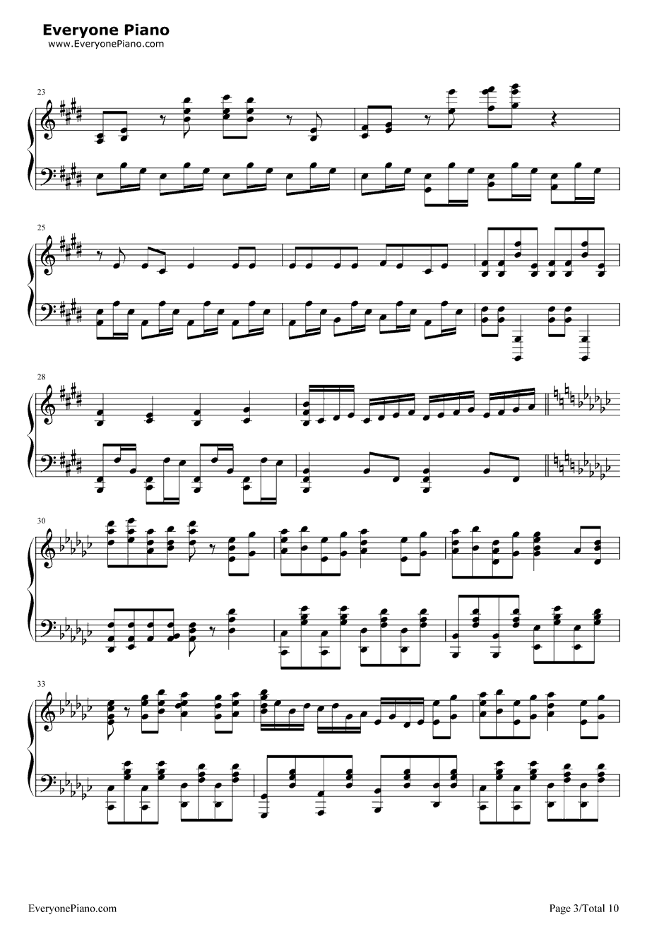 白金ディスコ钢琴谱-阿良良木月火（井口裕香）-白金Disco-伪物语OP33