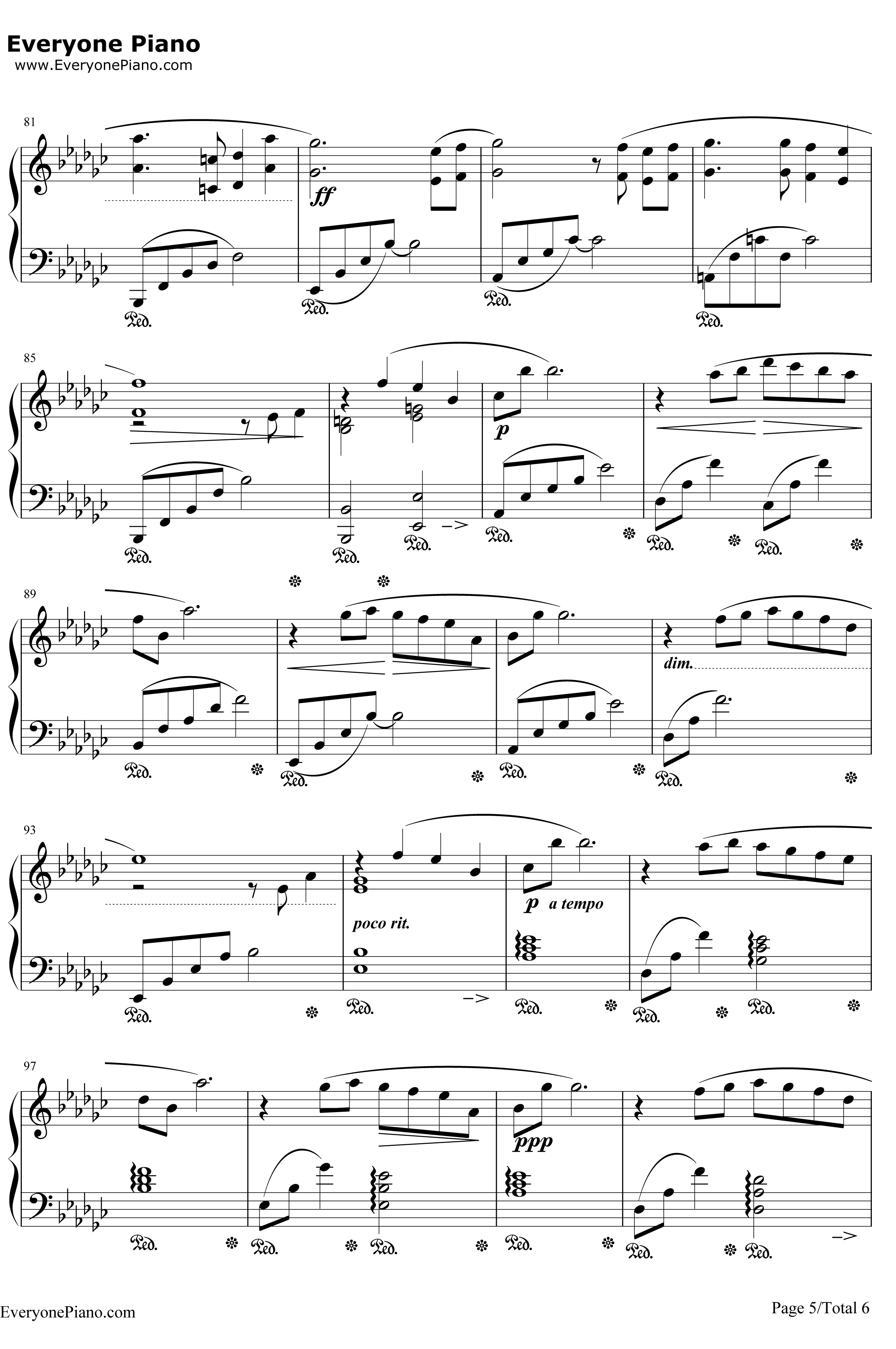 月の明り钢琴谱-伊田惠美-最终幻想Ⅳ背景音乐5