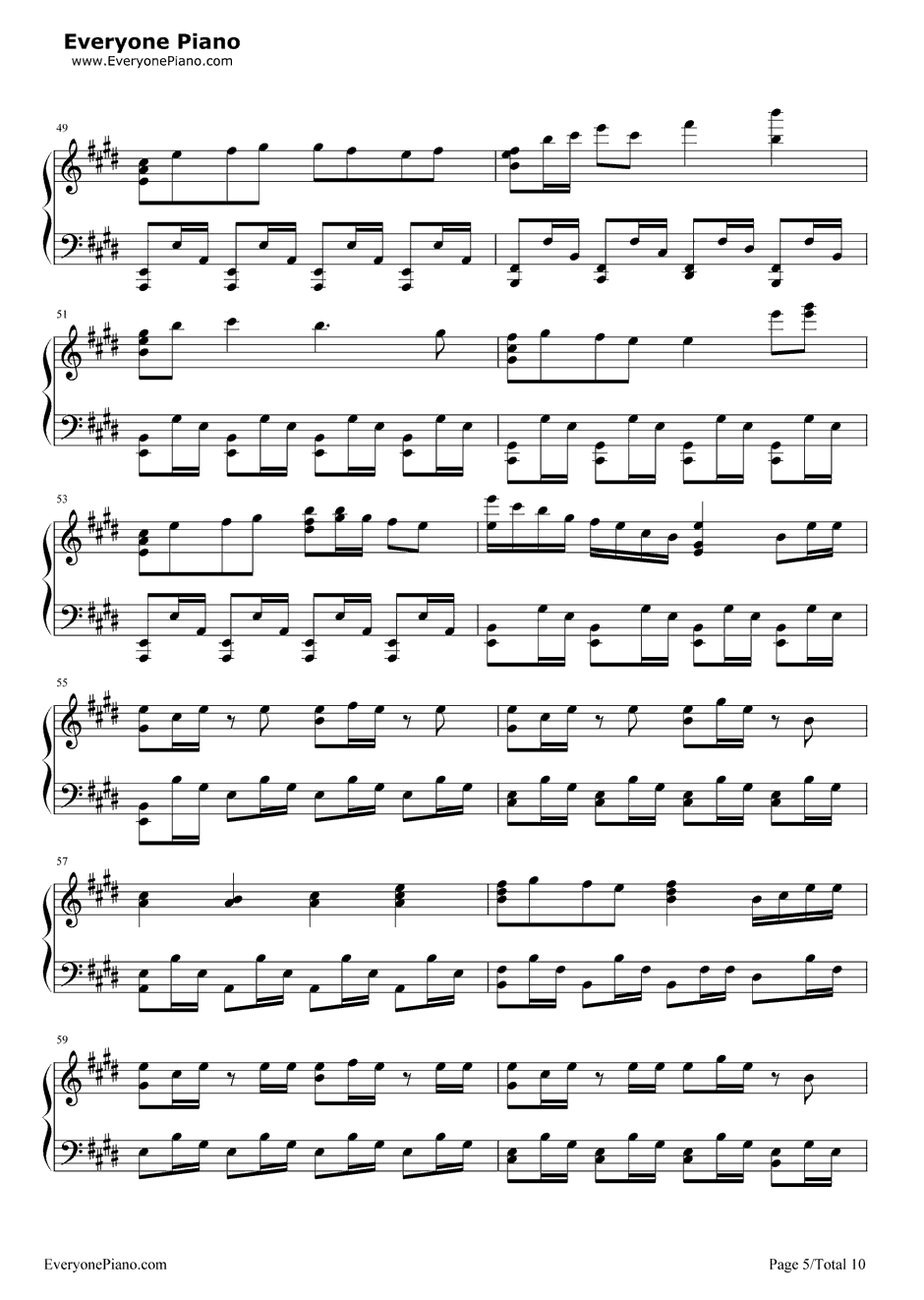 白金ディスコ钢琴谱-阿良良木月火（井口裕香）-白金Disco-伪物语OP35