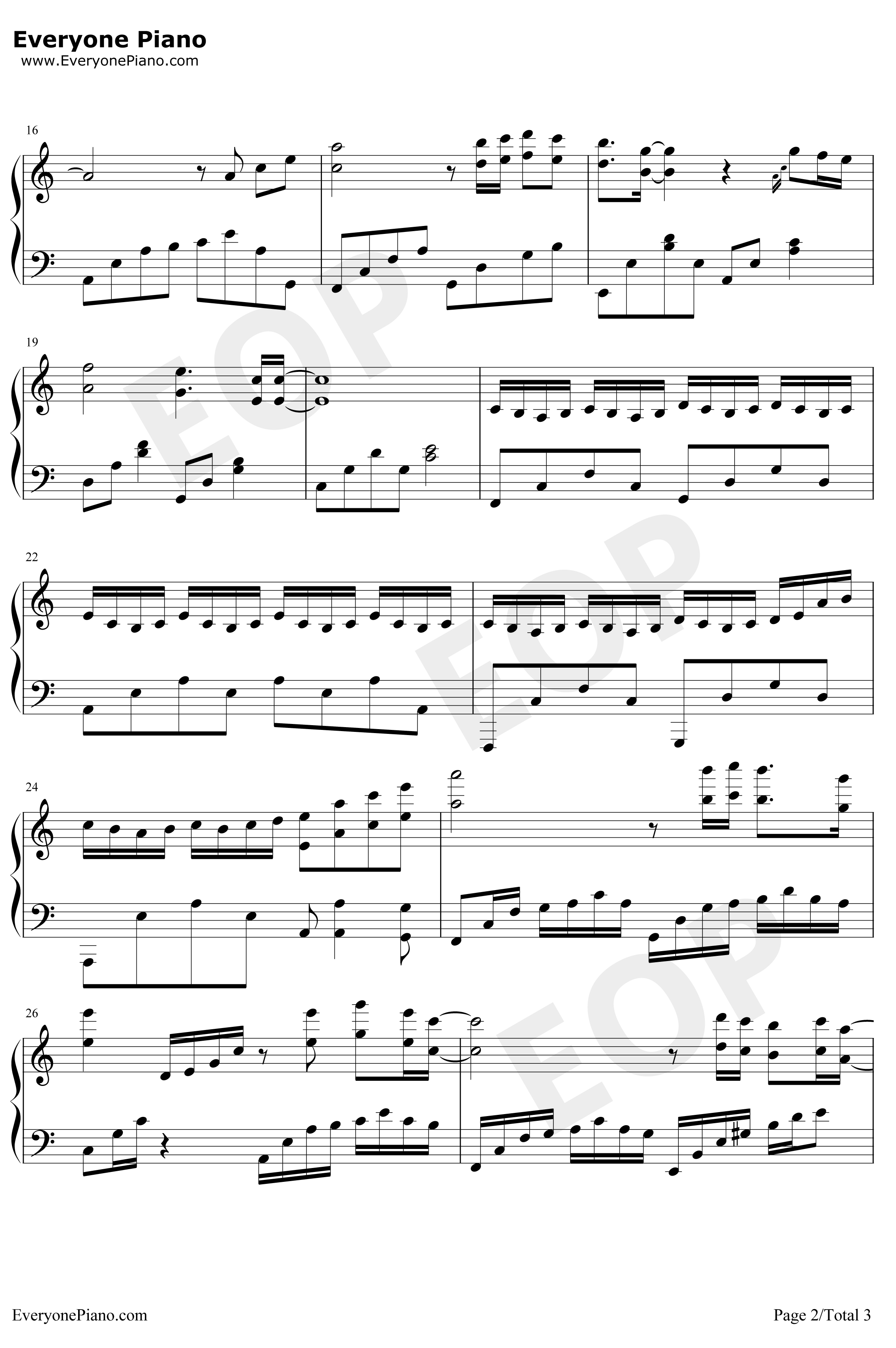 往后余生钢琴谱-马良-C调完美版2