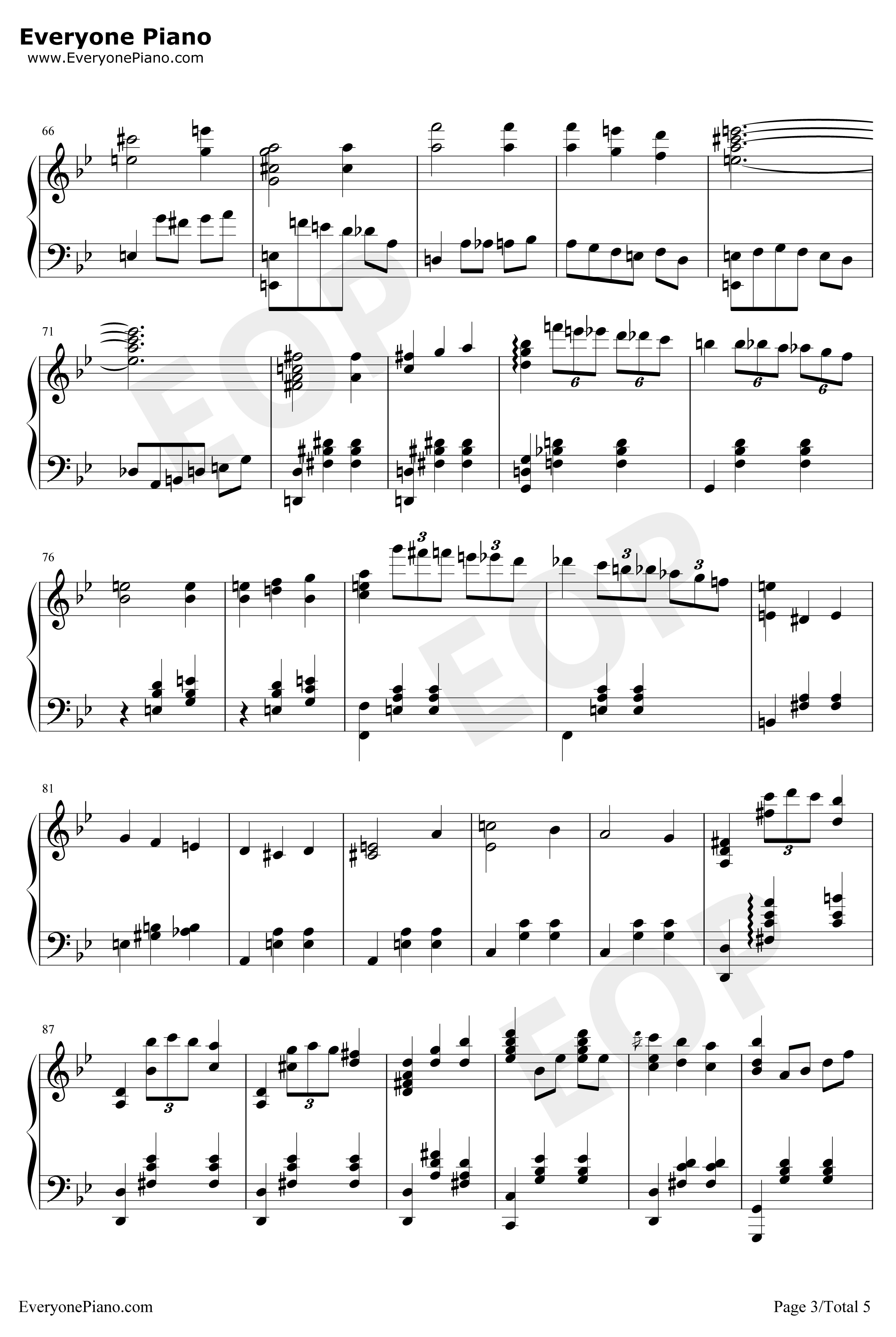 人生的旋转木马钢琴谱-久石让-完整版-Merry-Go-RoundofLife3
