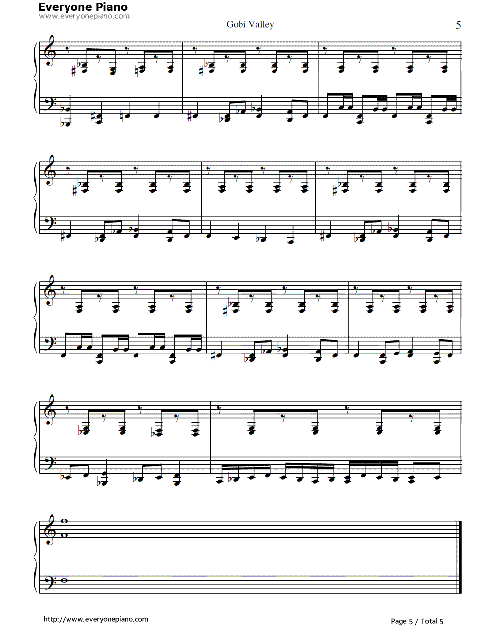 Gobi's Valley钢琴谱-Banjo-Kazooie5