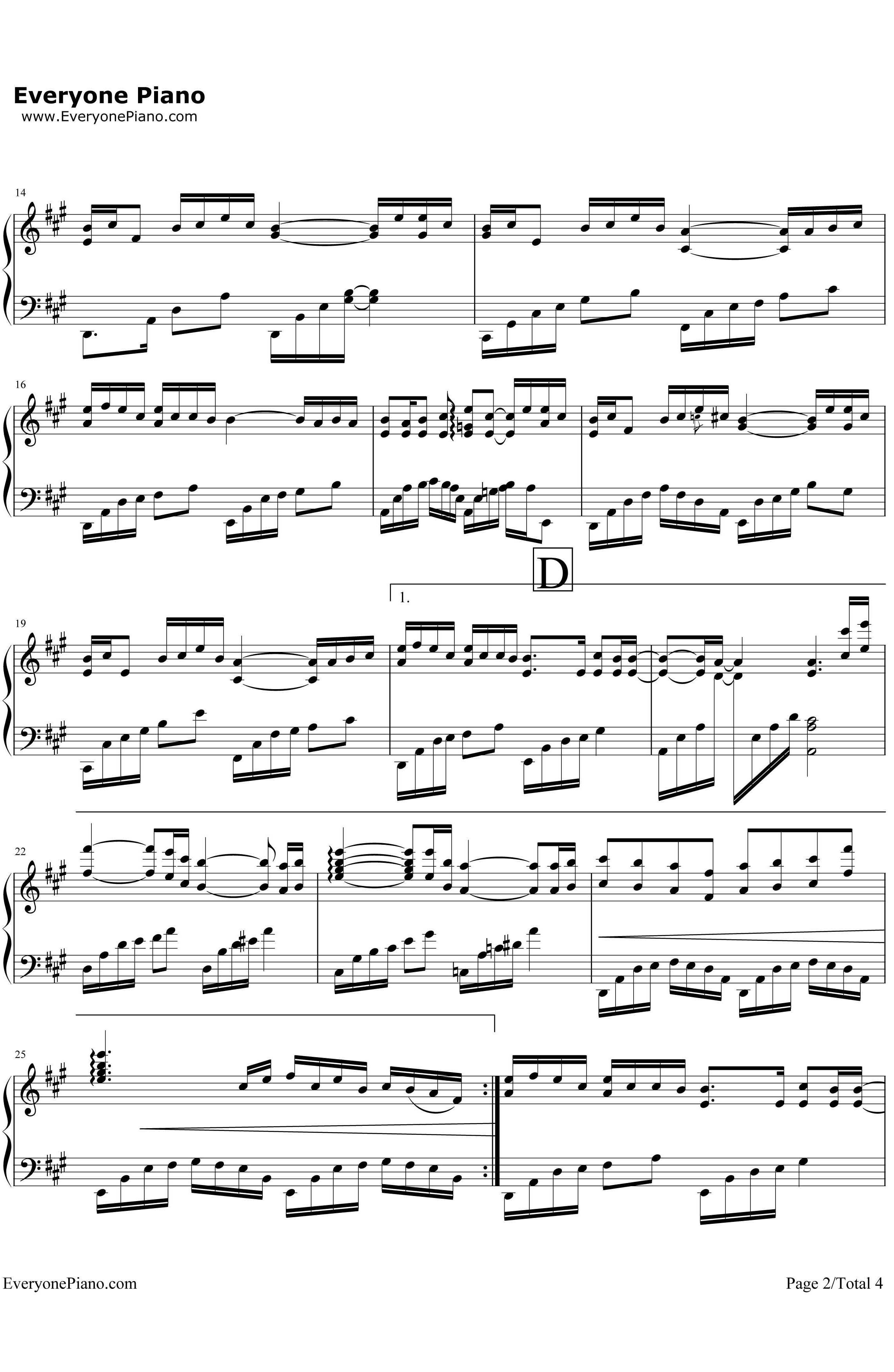 青花瓷(完美演奏版)钢琴谱-周杰伦2