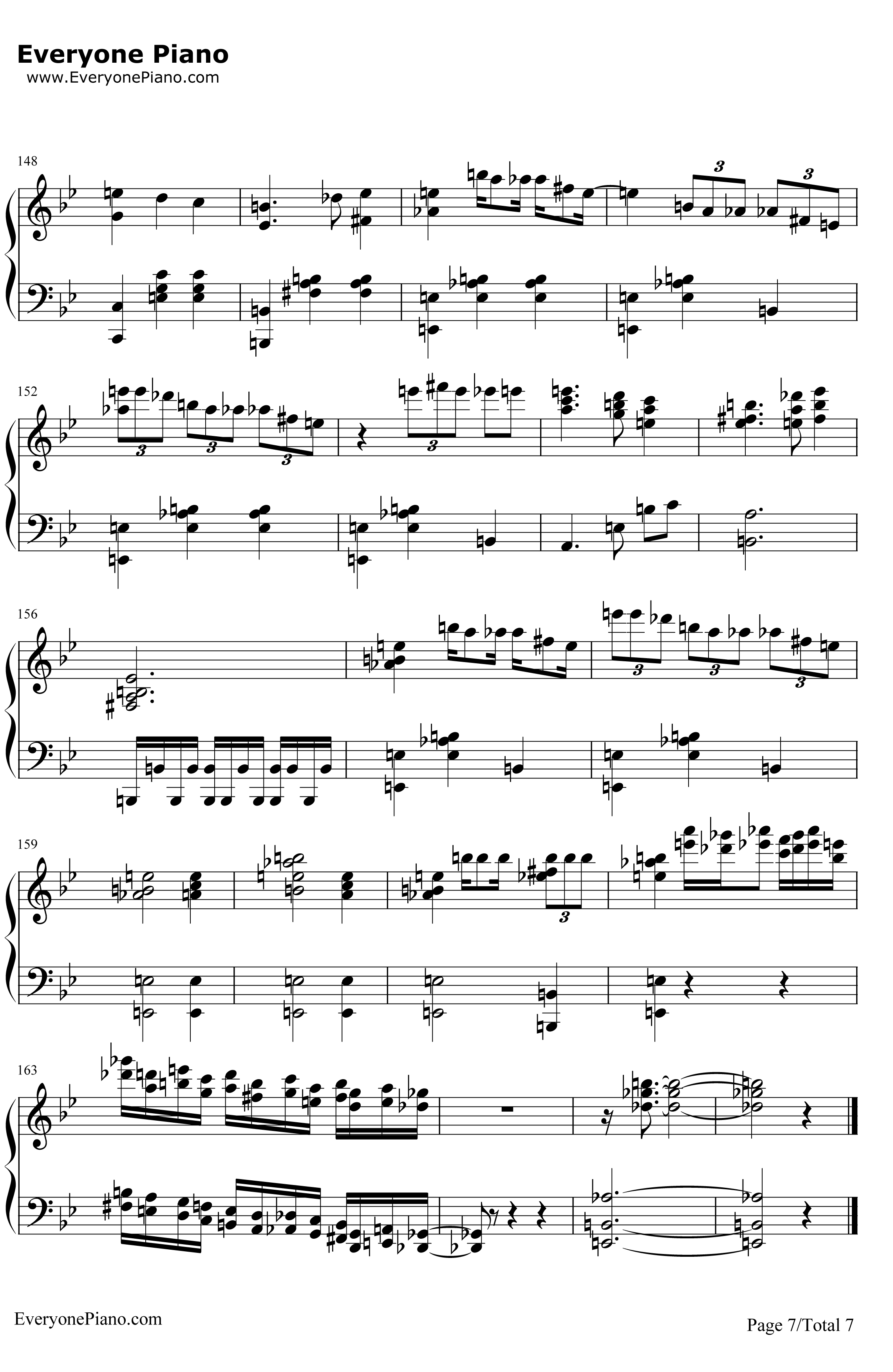 人生的旋转木马钢琴谱-久石让宫崎骏-哈尔的移动城堡主题曲7
