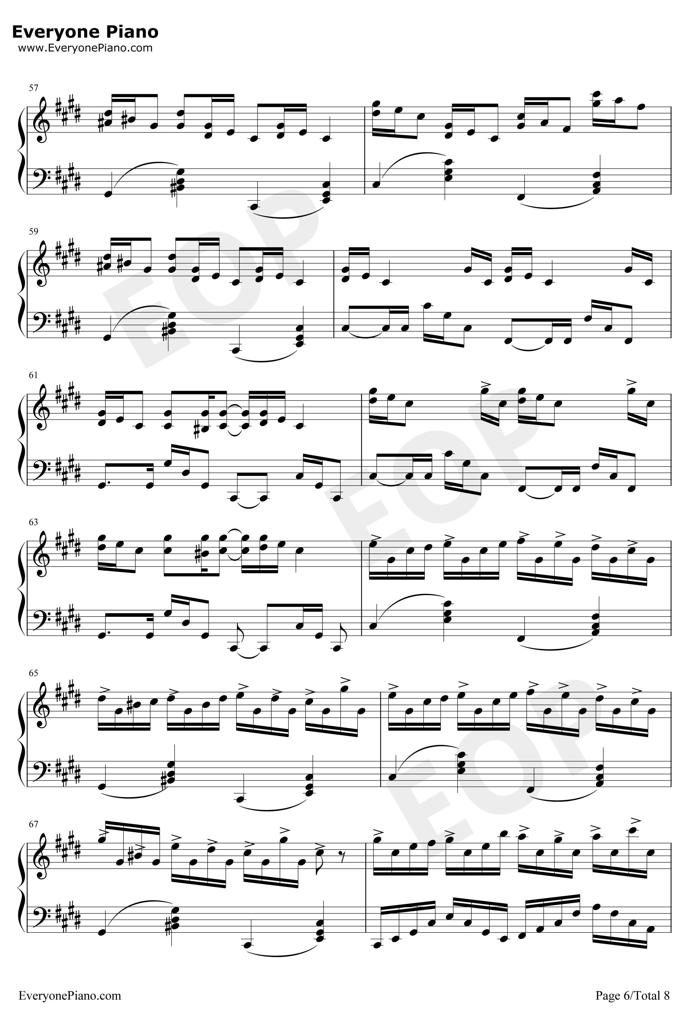克罗地亚狂想曲钢琴谱-完美版-马克西姆6