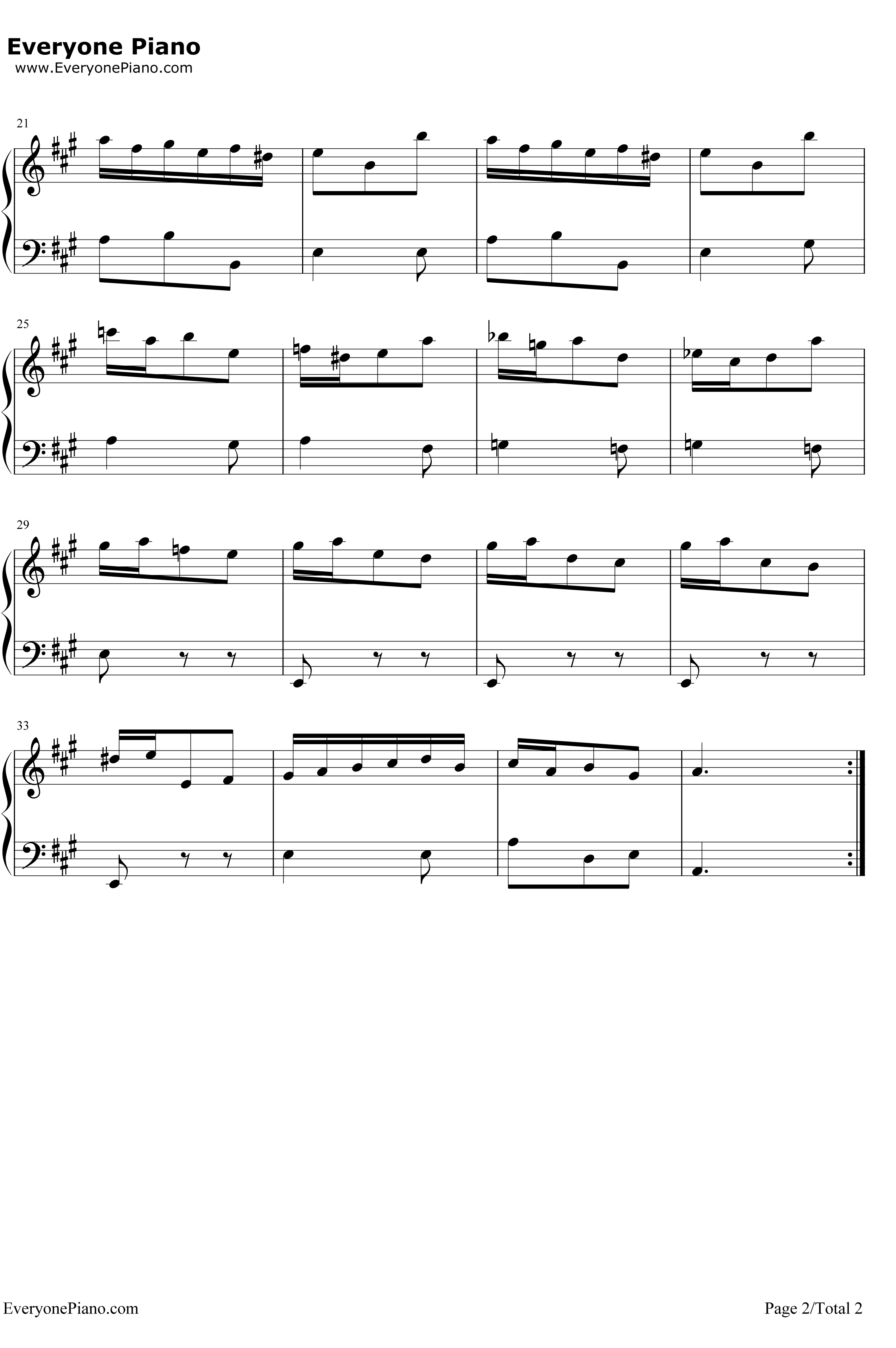 小步舞曲钢琴谱-DomenicoScarlatti-小步舞曲2