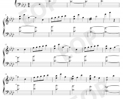 降り続く雨の街で钢琴谱-Manack作曲-LittleBusters!游戏音乐