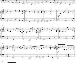 卡农钢琴谱-帕海贝尔-爵士版