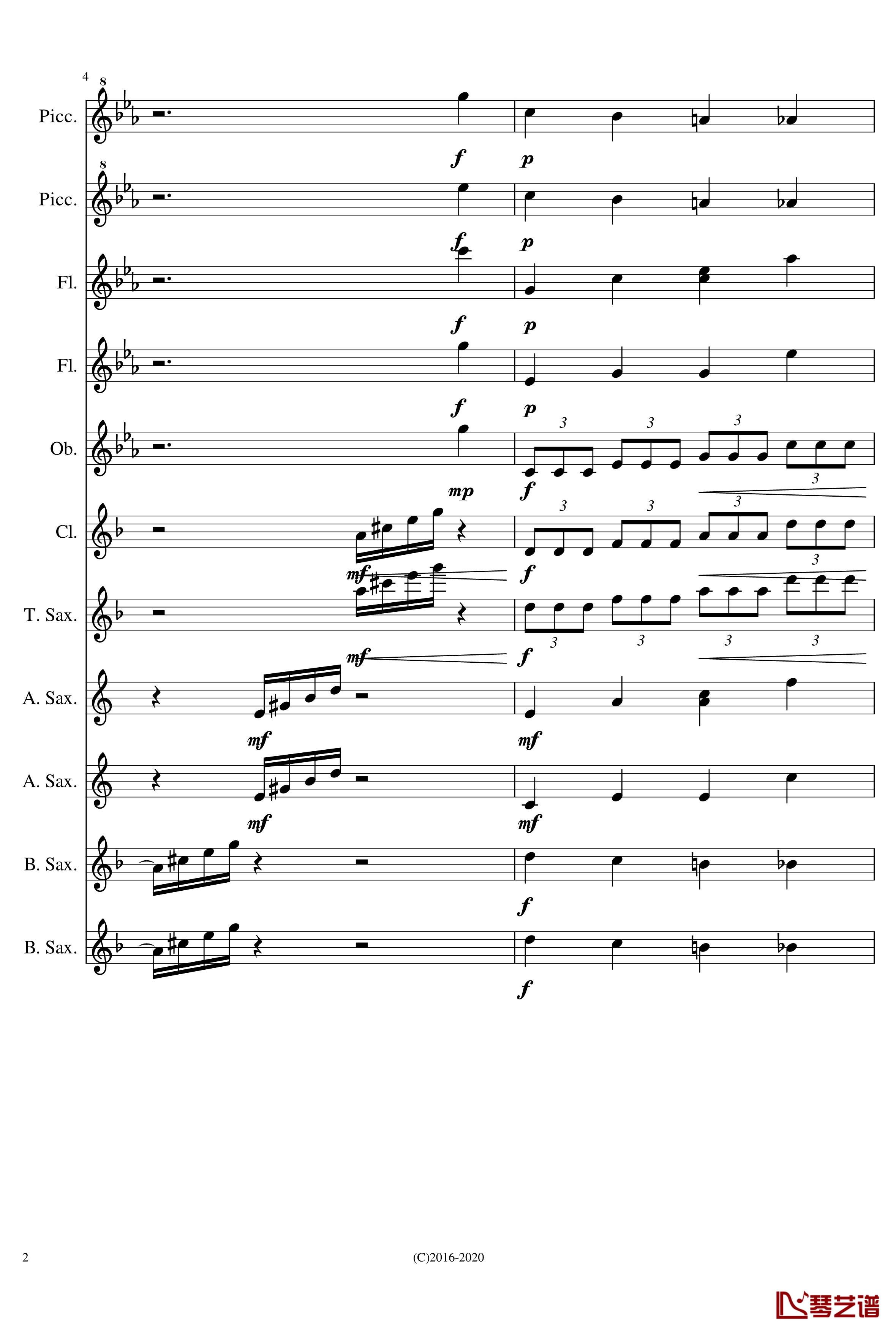 黑色星期天钢琴谱-木管合奏-NecroDavid2