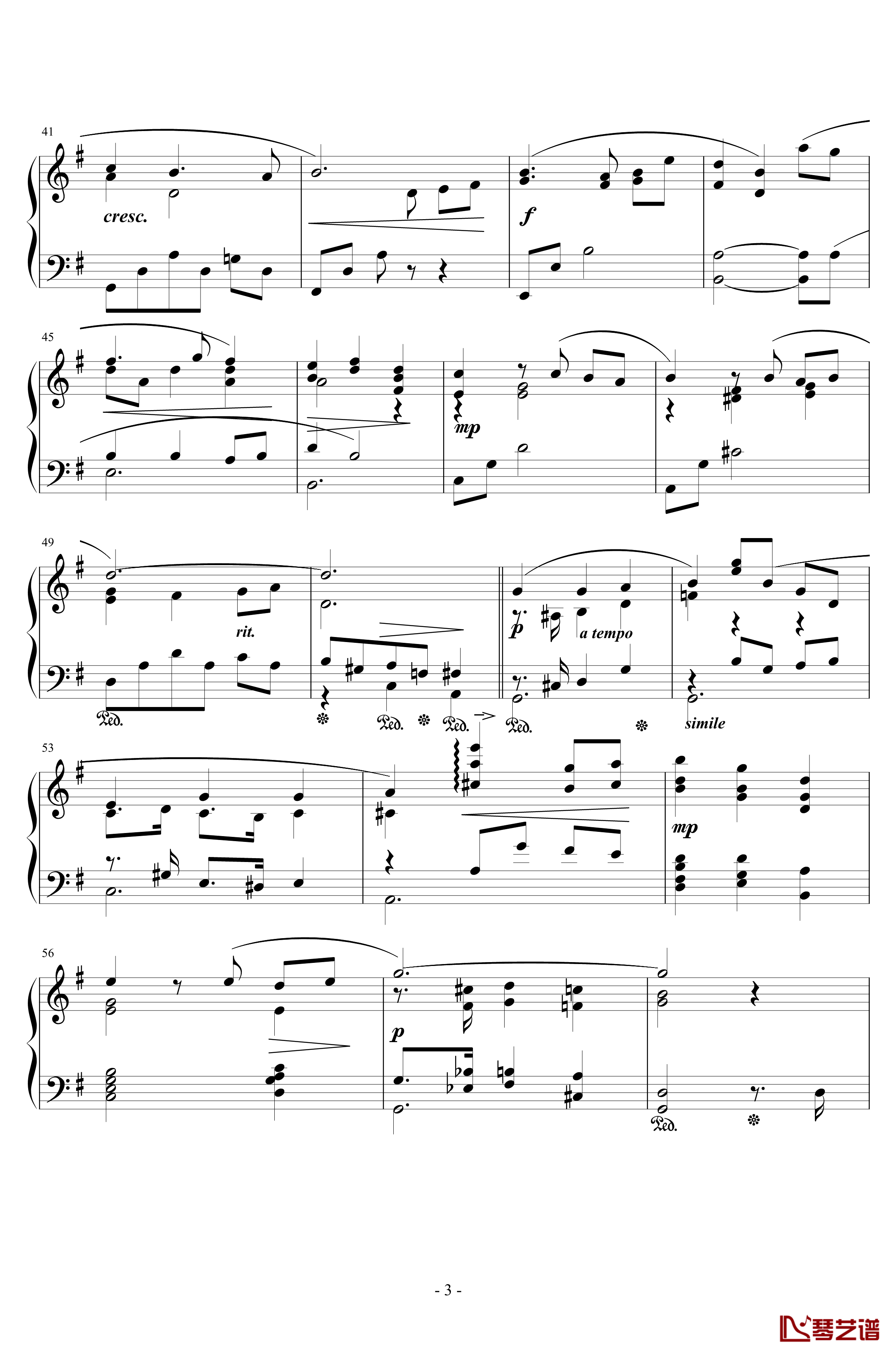 牧場の少年钢琴谱-A piano song in FINAL FANTASY VII-浜口史郎3
