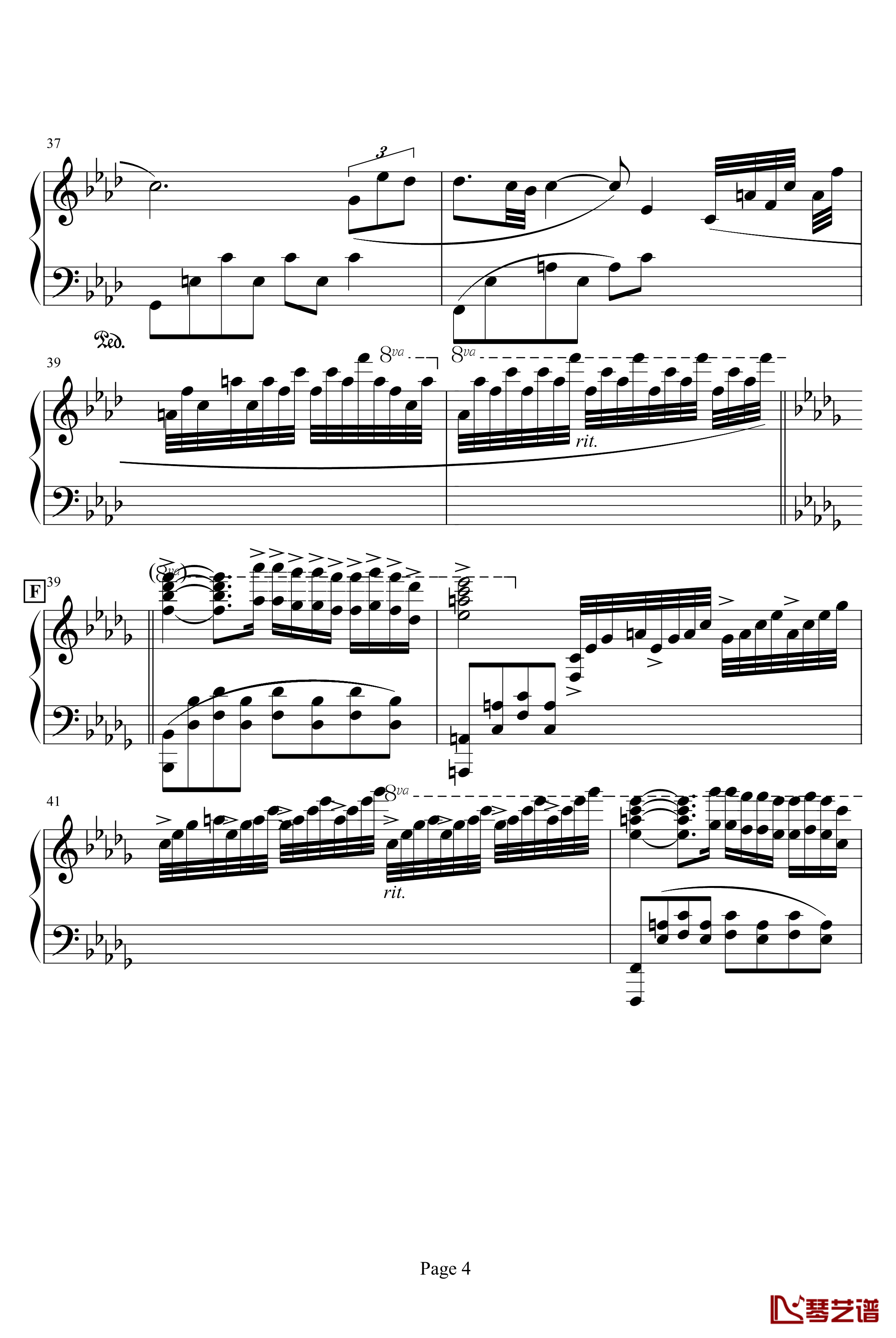 秋日私语钢琴谱-绝望メ前奏曲-克莱德曼4