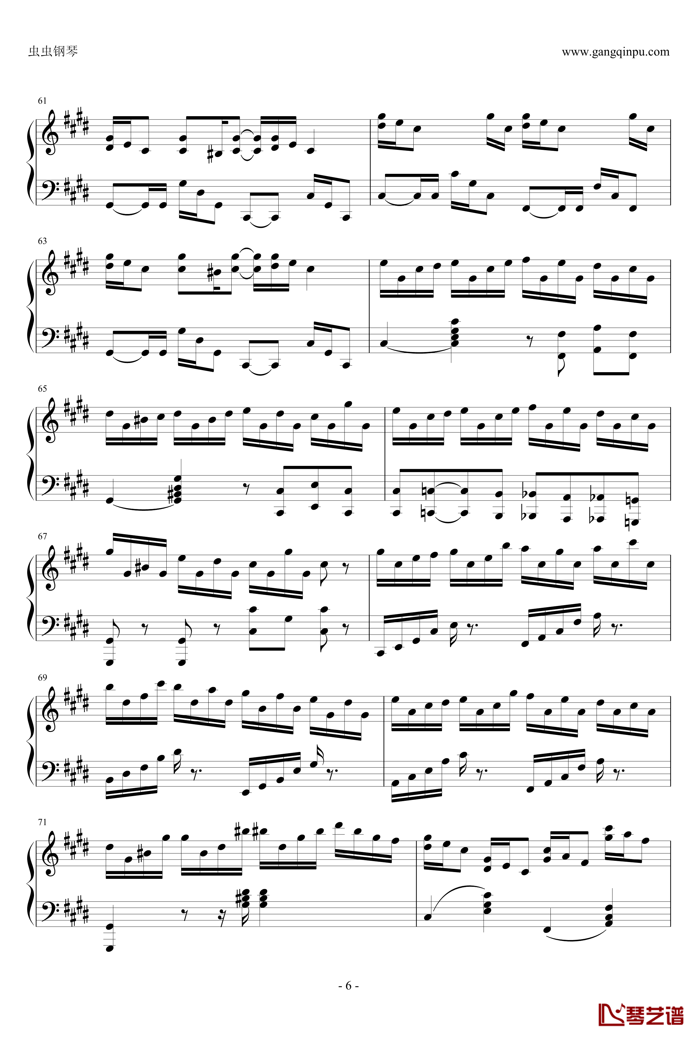 克罗地亚狂想曲钢琴谱-这个才是原版-马克西姆-Maksim·Mrvica6