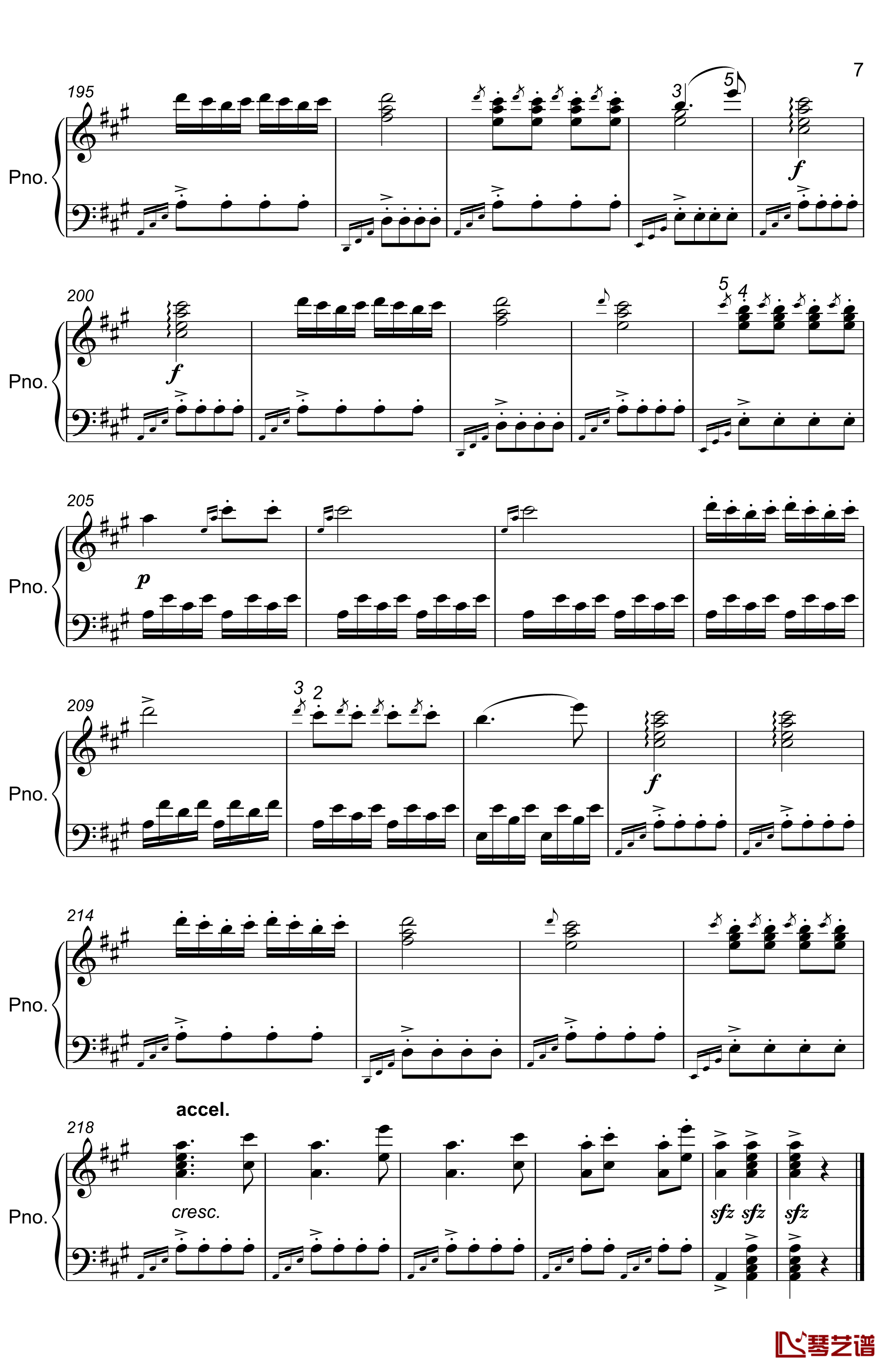 土耳其进行曲钢琴谱-精制版-莫扎特7