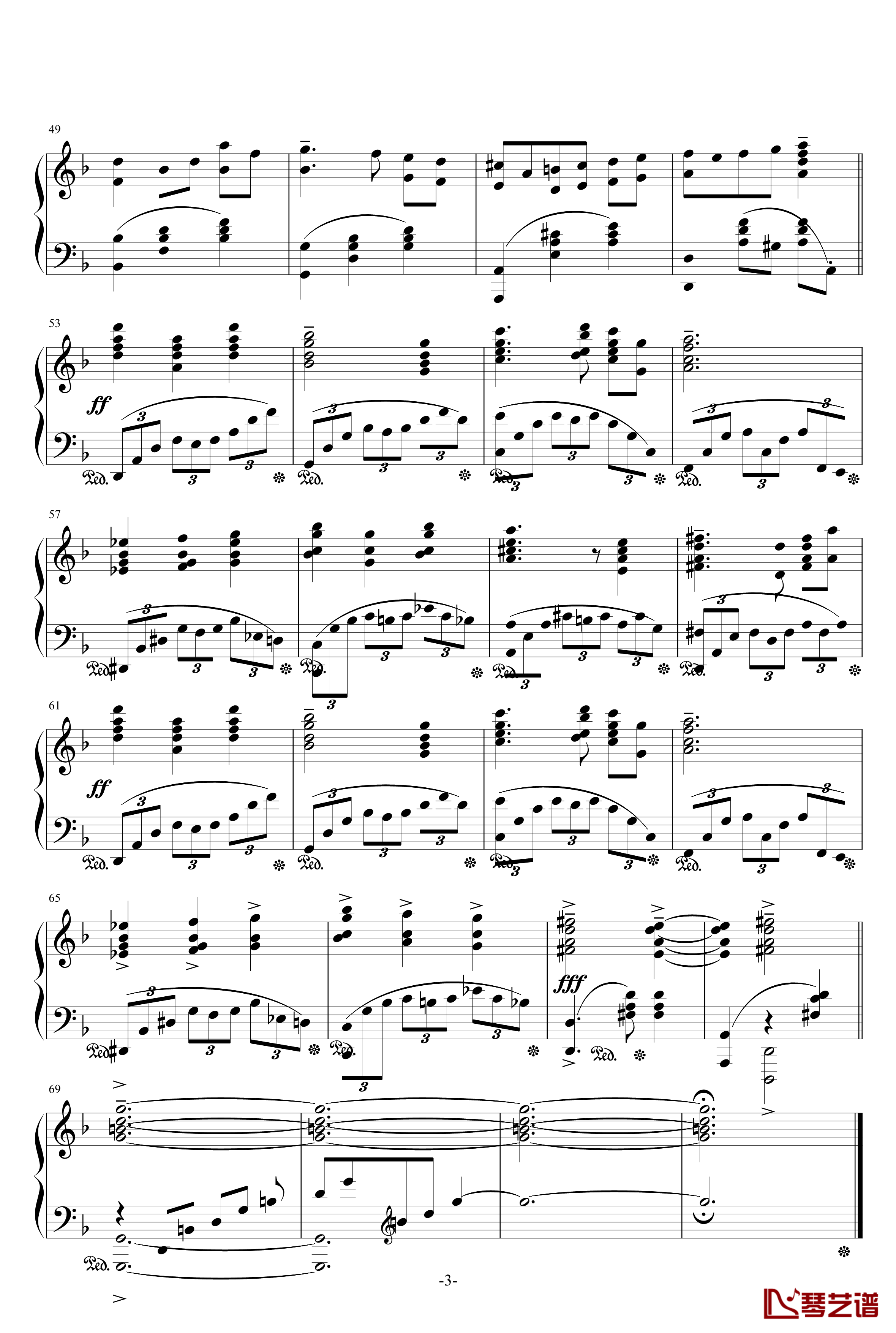 林中漫步钢琴谱-钢琴完美还原版-塞内维尔3