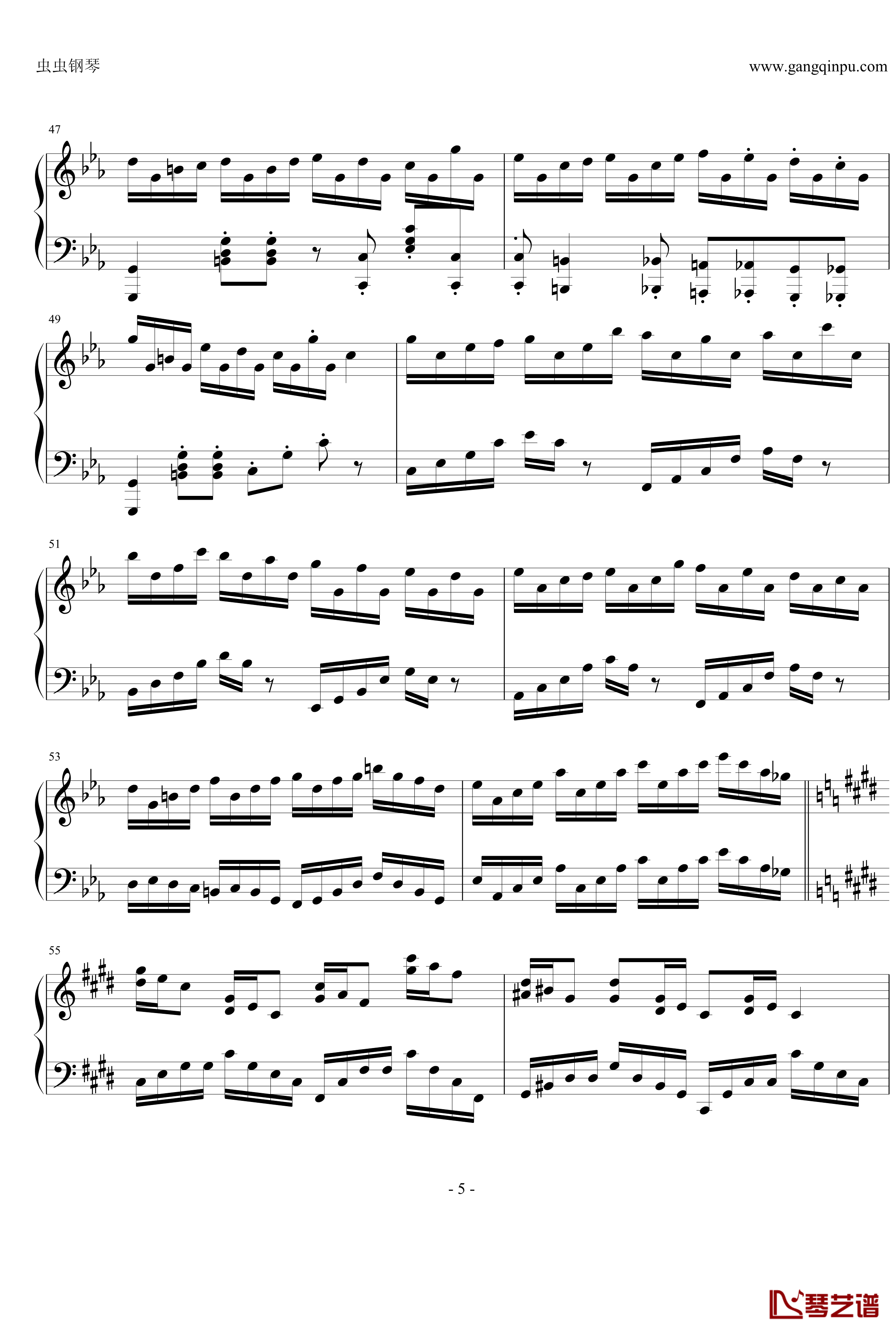 克罗地亚狂想曲钢琴谱-改编独奏版-马克西姆-Maksim·Mrvica5
