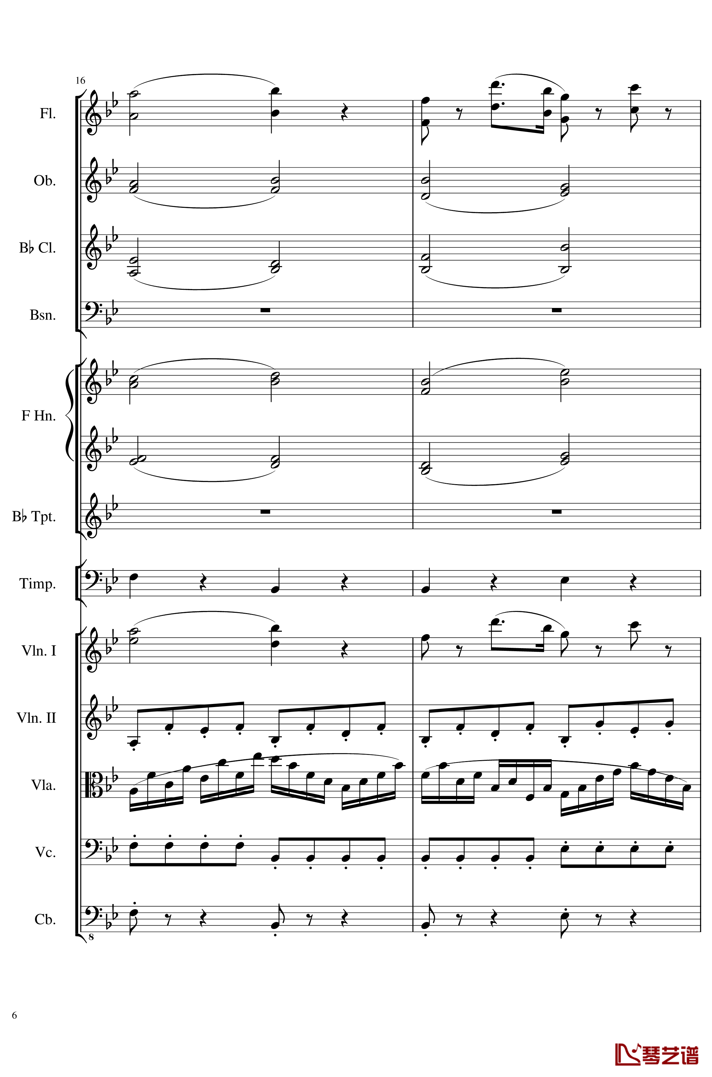 4 Contredanses for Chamber Orchestra, Op.120 No.2钢琴谱-一个球-钢琴谱6