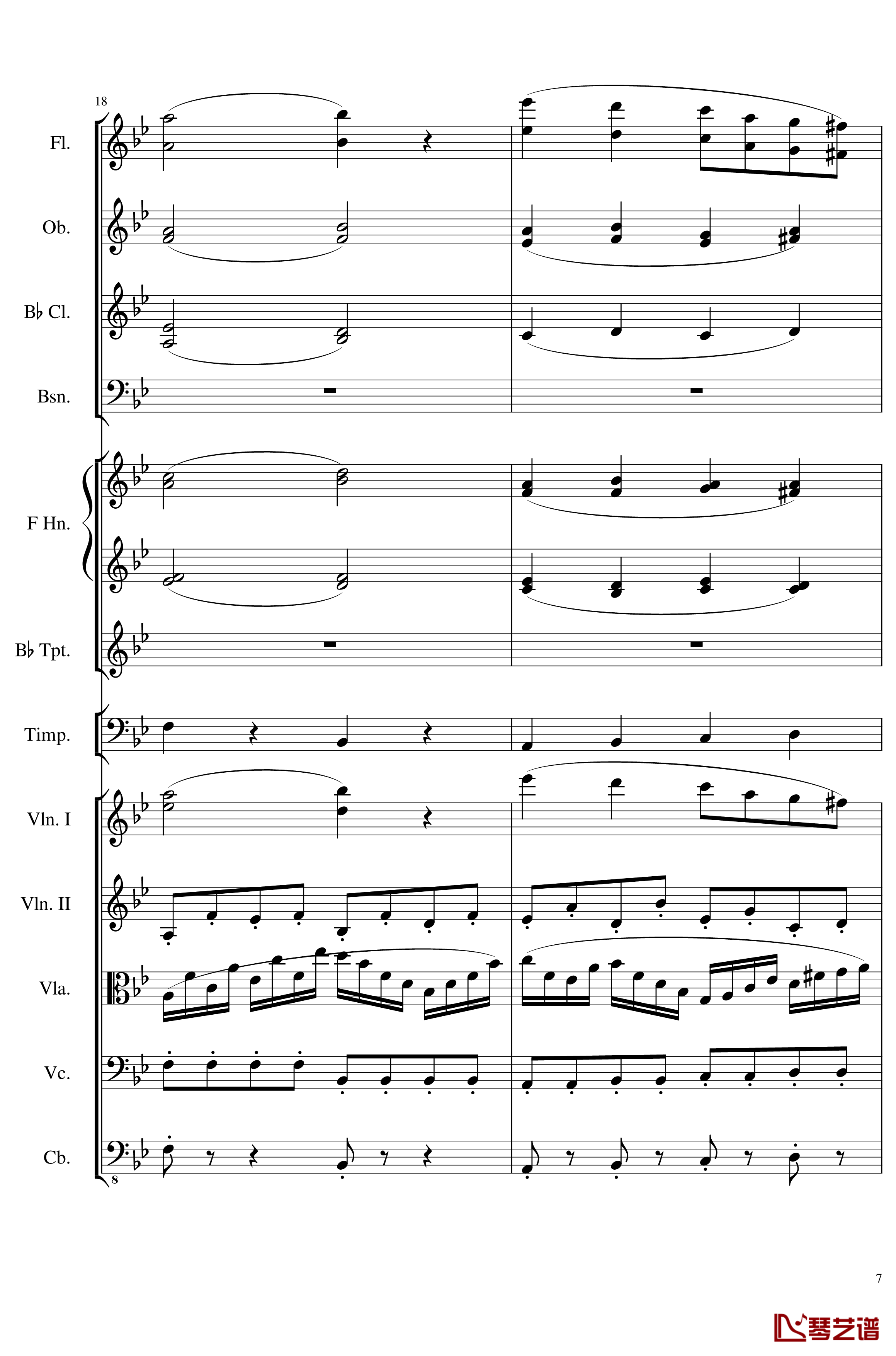 4 Contredanses for Chamber Orchestra, Op.120 No.2钢琴谱-一个球-钢琴谱7