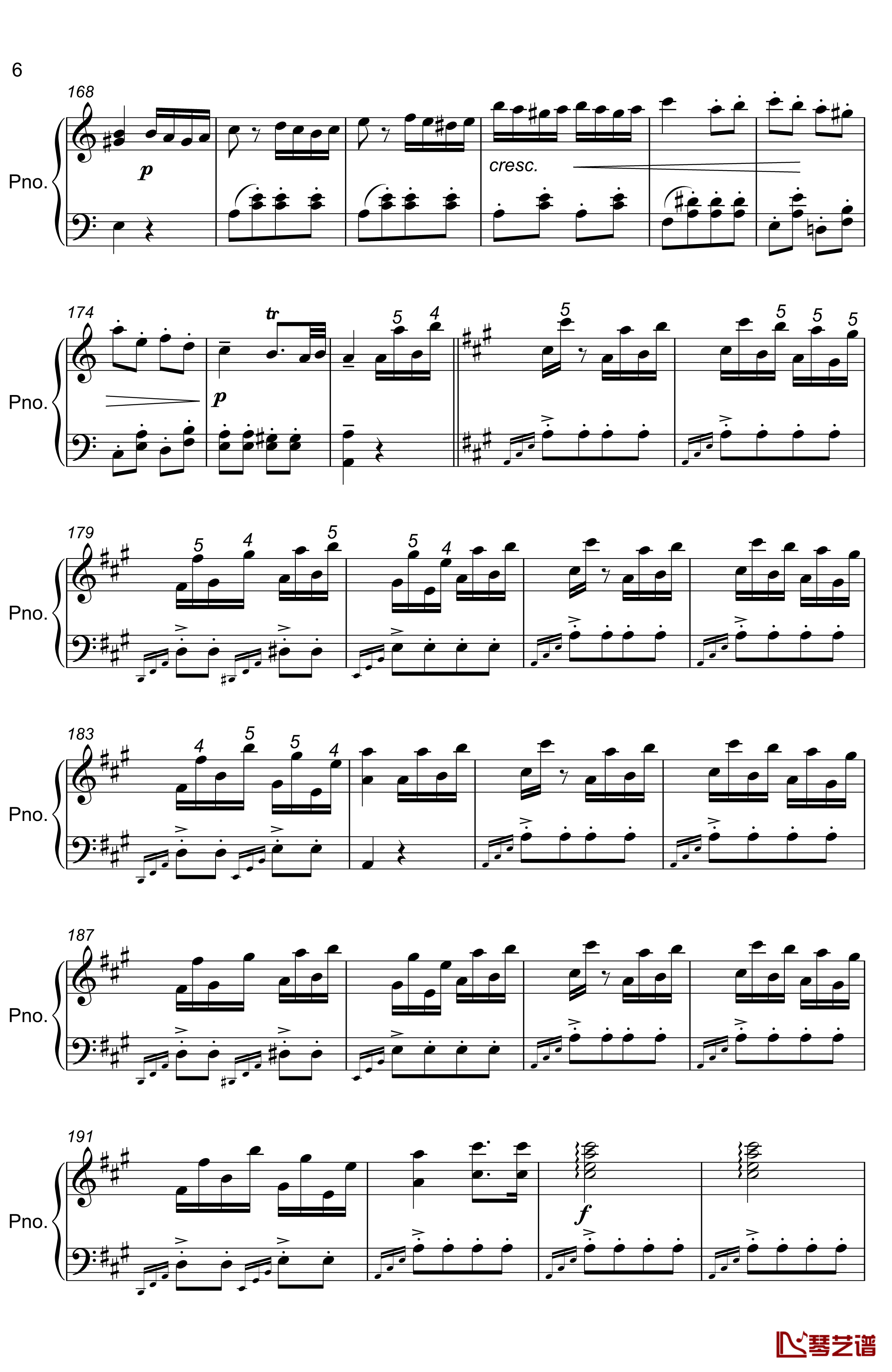 土耳其进行曲钢琴谱-精制版-莫扎特6