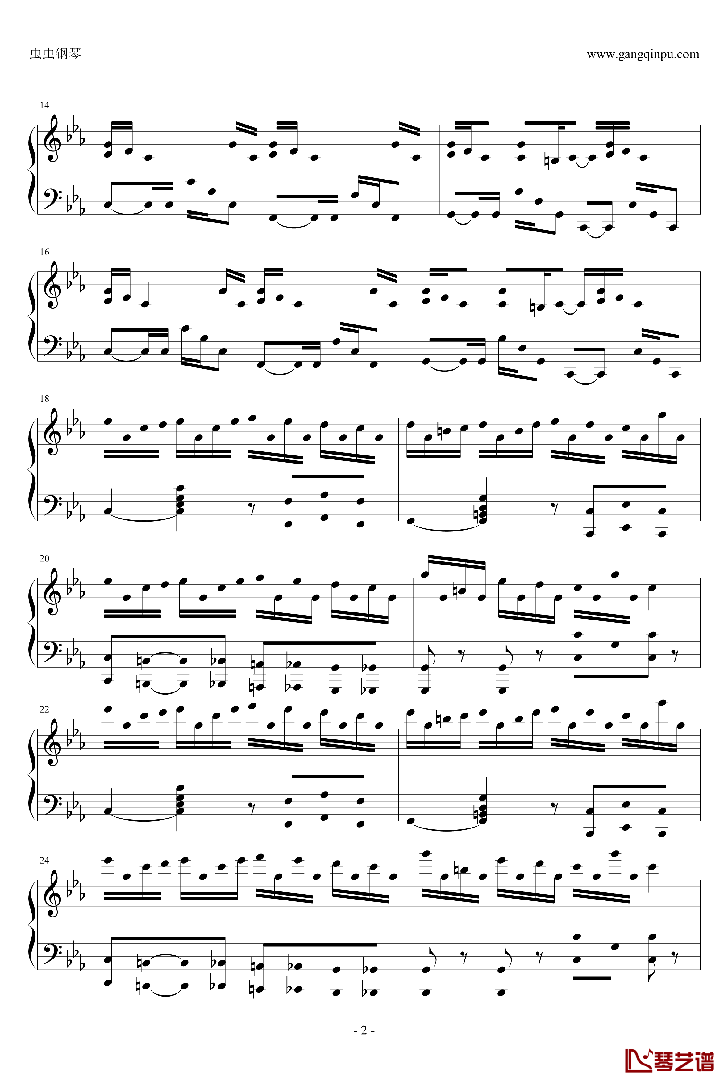 克罗地亚狂想曲钢琴谱-这个才是原版-马克西姆-Maksim·Mrvica2