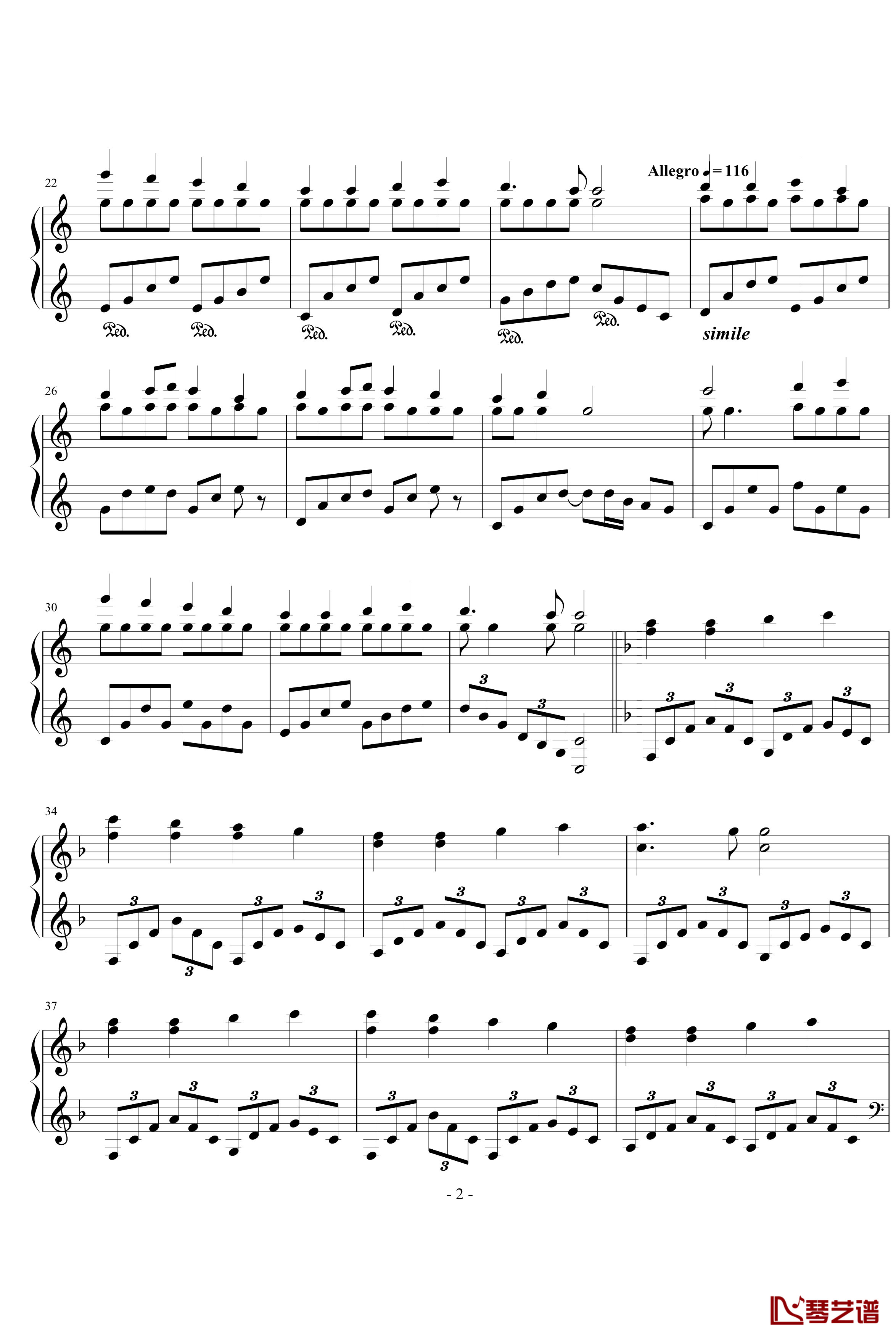 欢乐颂钢琴谱-改-贝多芬-beethoven2