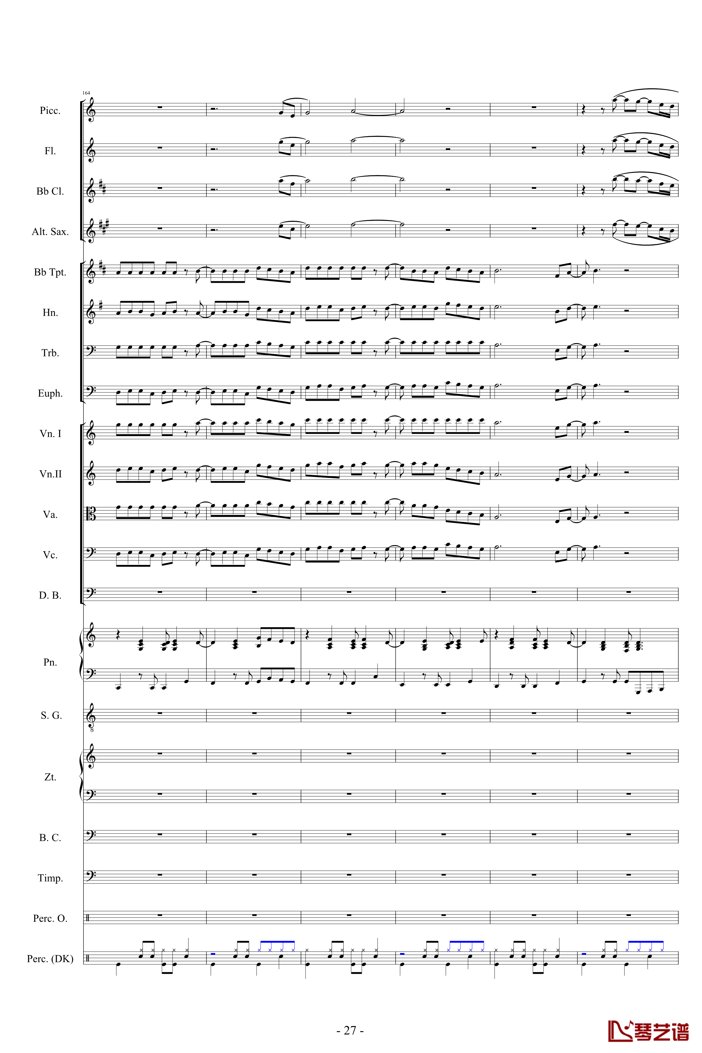迪士尼組曲-小交響樂版钢琴谱-Disney Medley-迪士尼27