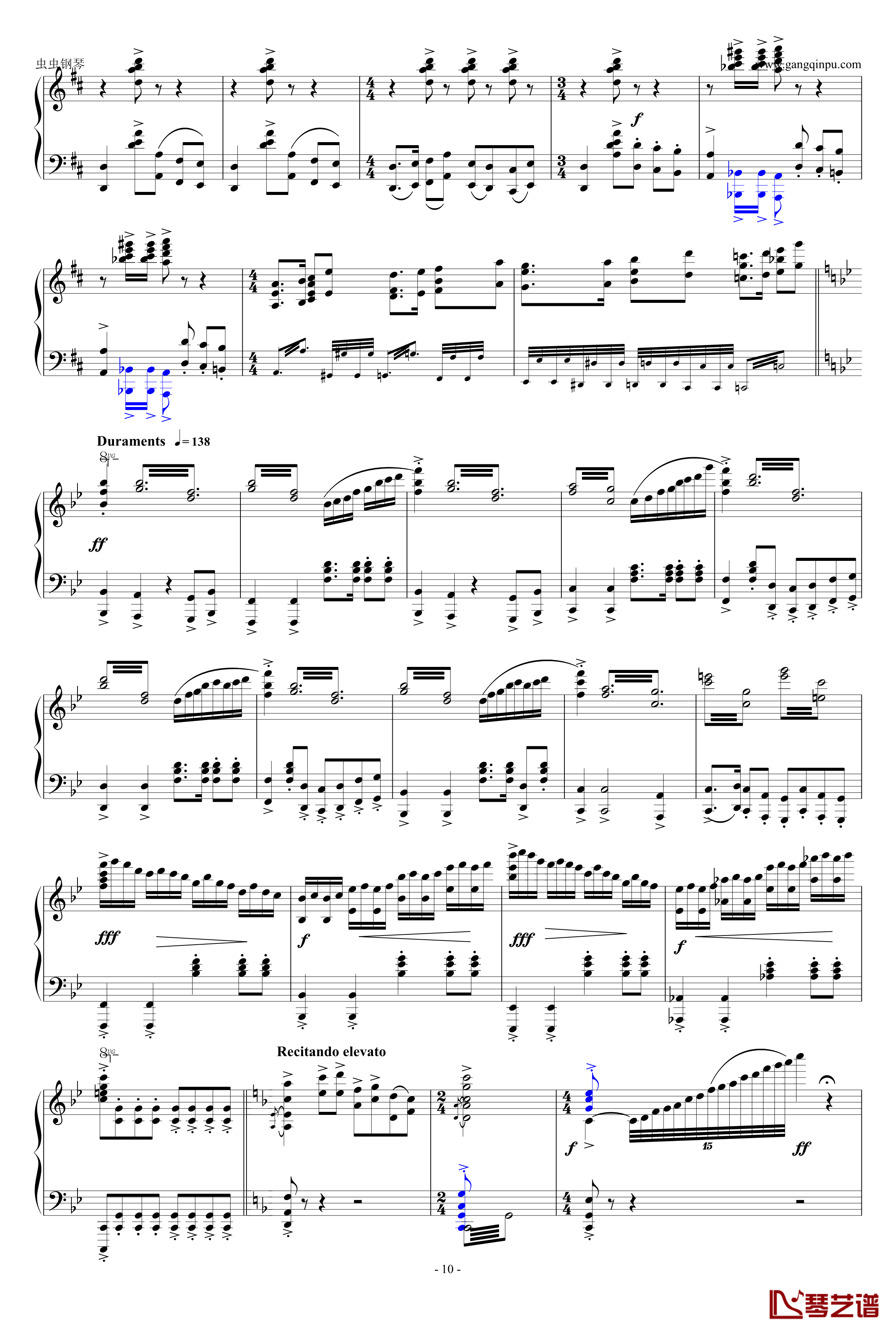 梁山伯与祝英台钢琴谱-完整版-钢琴独奏精品付视频参照-苗波10