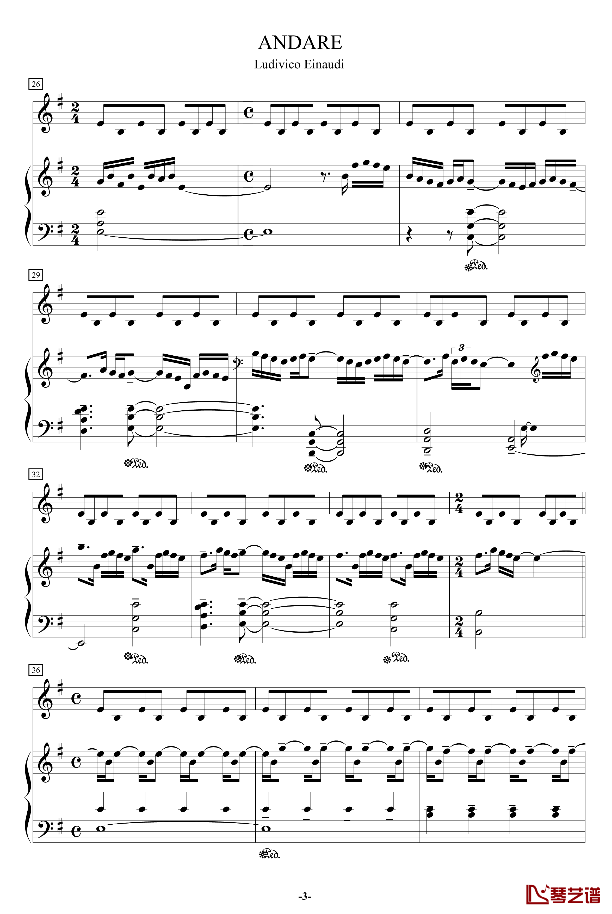 Andare钢琴谱-Ludivico Einaudi3