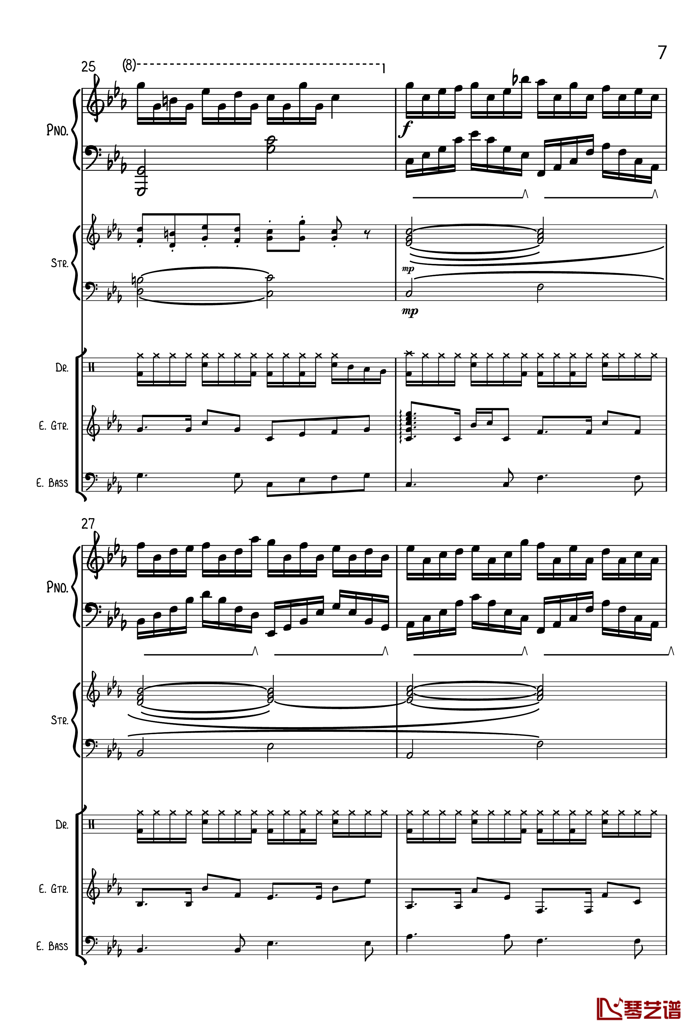 克罗地亚狂想曲钢琴谱-总谱-马克西姆-Maksim·Mrvica7