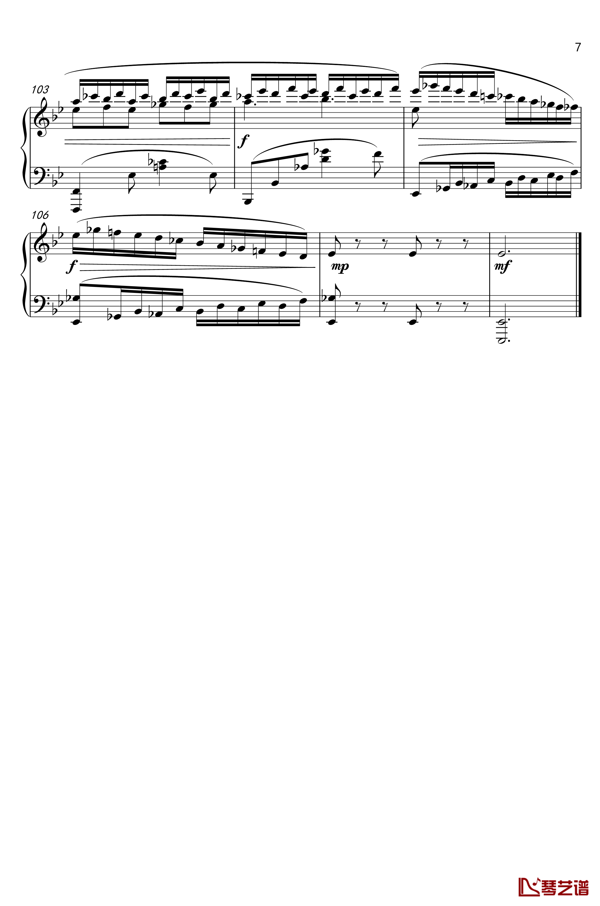 op3no4钢琴谱-即兴曲，钢琴曲4首-榕剑7