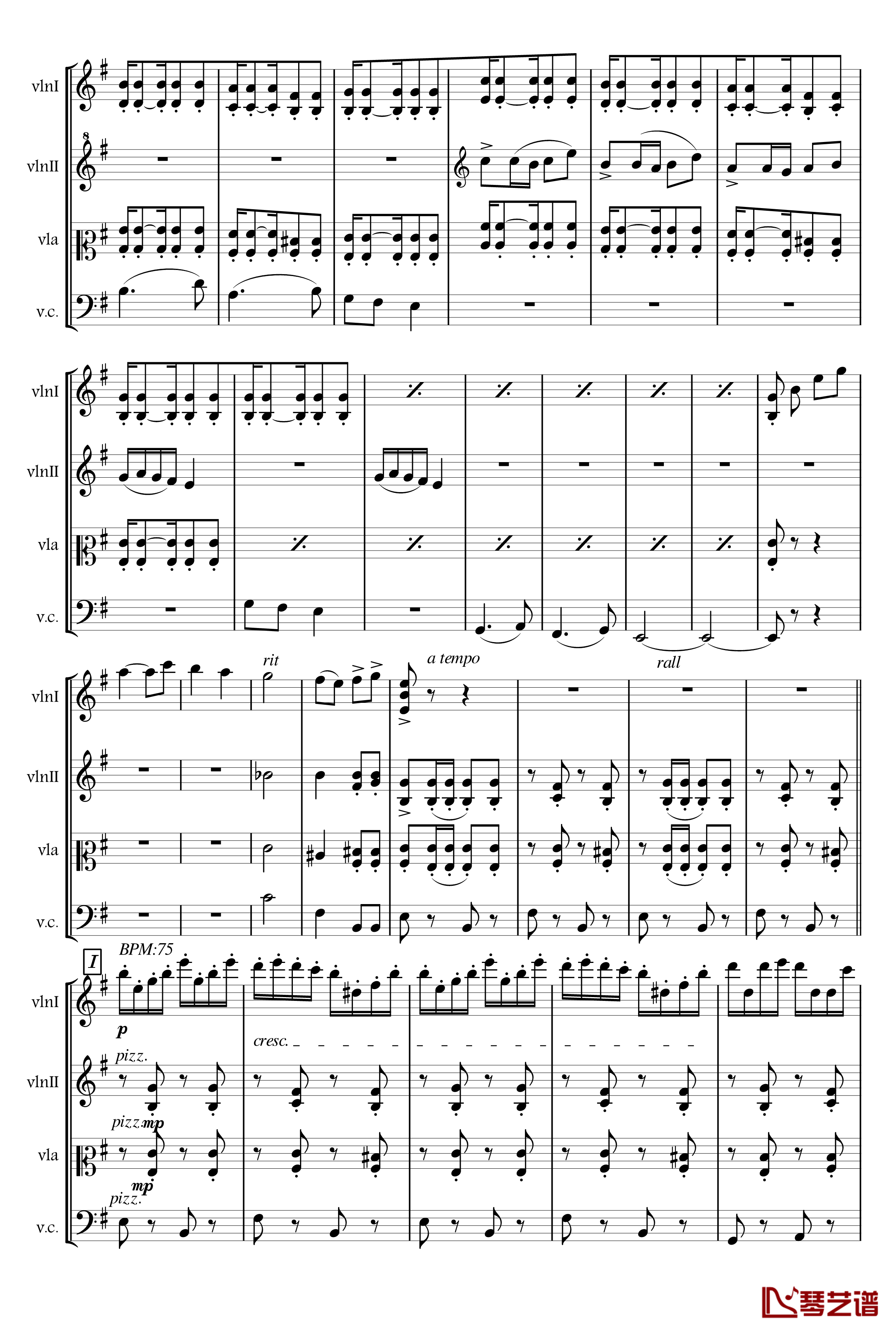 快乐的萨丽哈钢琴谱-Arr.俞丽拿女子弦乐四重奏-俞丽拿6