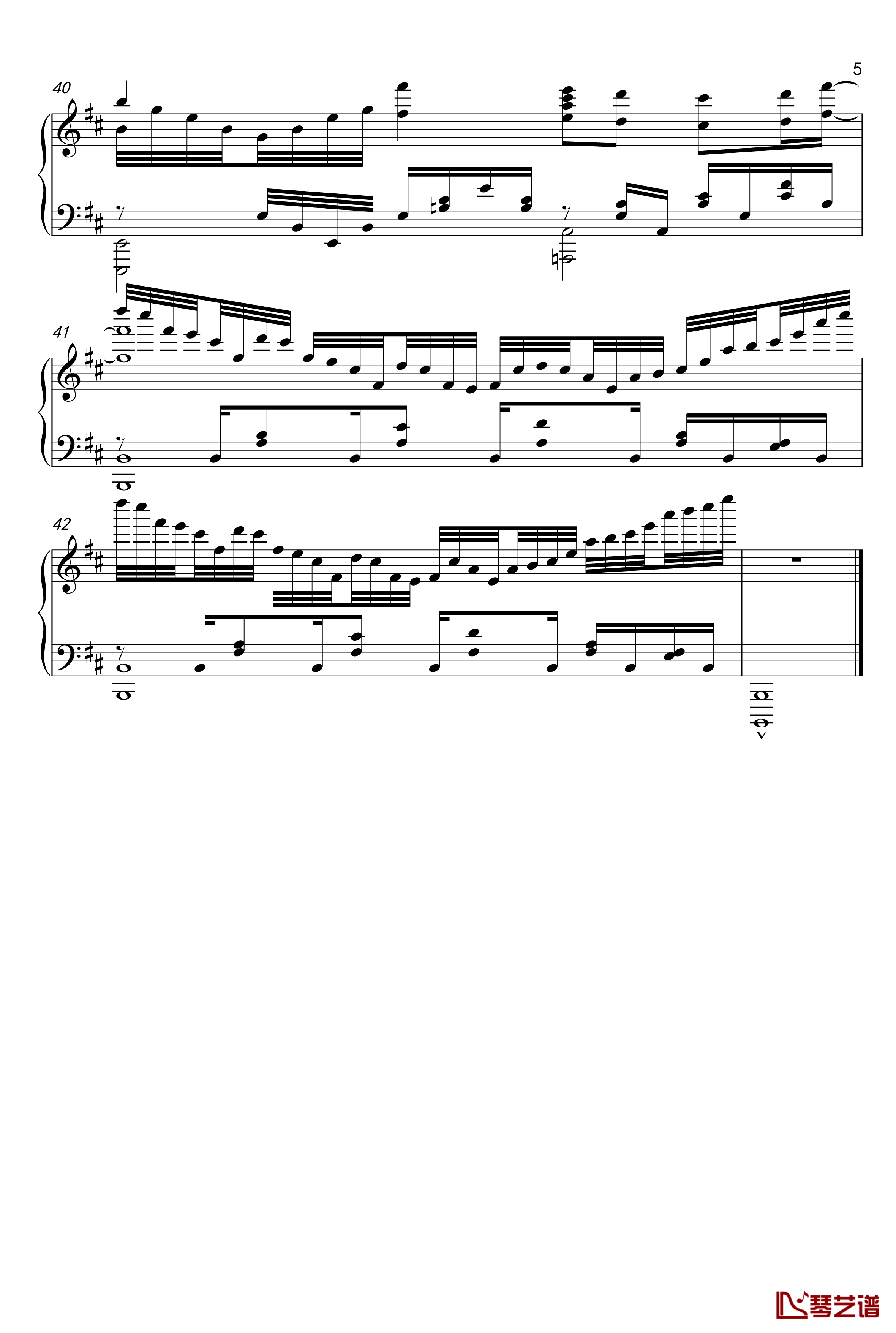 Again钢琴谱-【钢之炼金术师09 ED1】-钢之炼金术师5